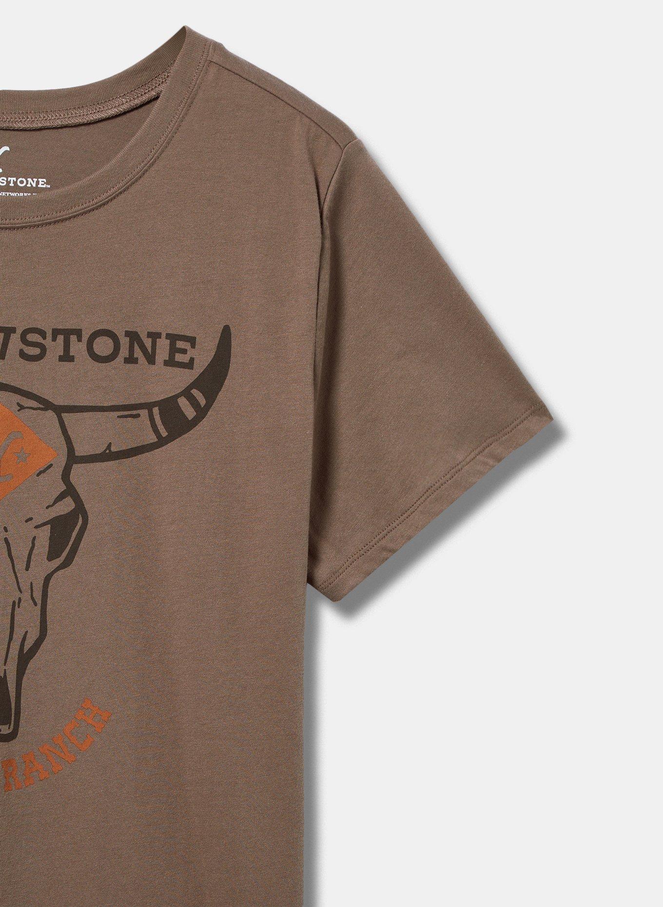 Yellowstone Classic Fit Cotton Crew Tee, BROWN, alternate