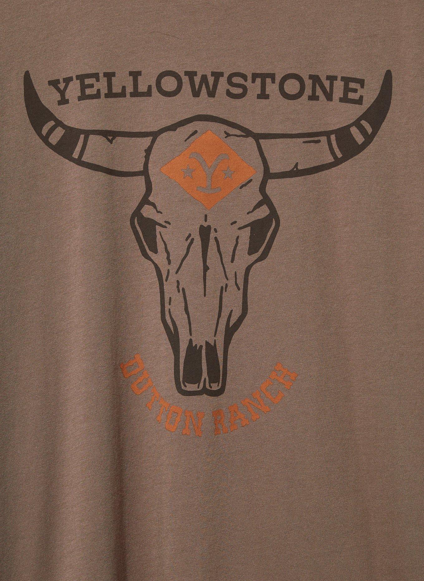 Yellowstone Classic Fit Cotton Crew Tee, BROWN, alternate