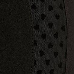 Plus Size Full-Length Side Mesh Legging, BLACK, swatch