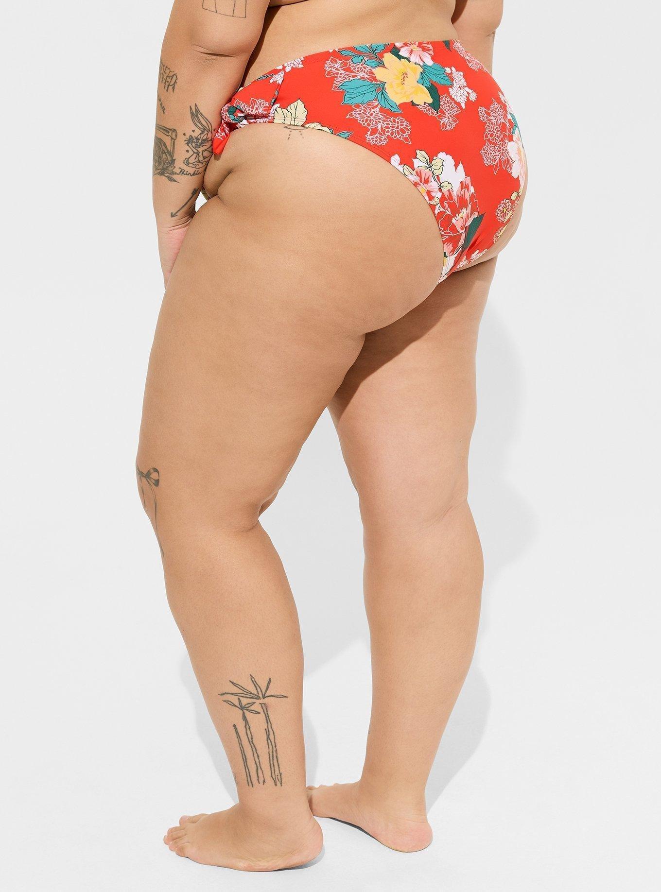 Plus Size Lower Rise Side Tie Bikini Swim Bottom Torrid