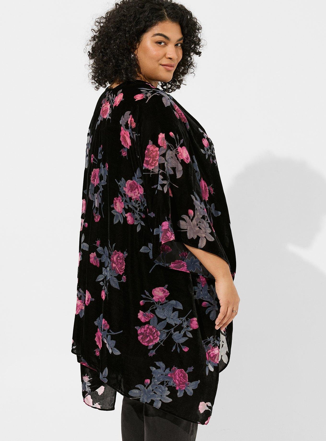 Plus Size - Velvet Burnout Ruana - Torrid