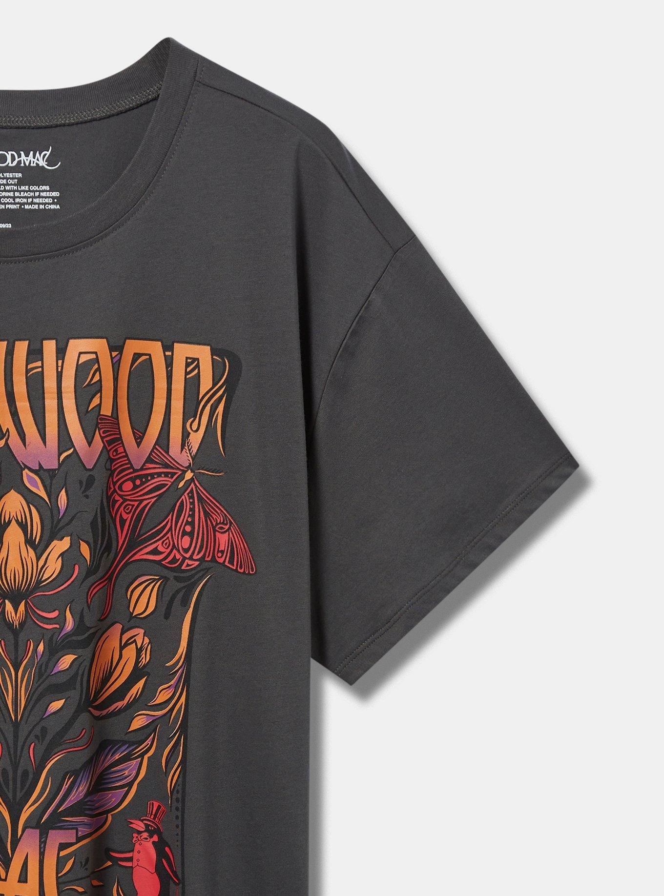 Plus Size Fleetwood Mac Relaxed Fit Cotton Crew Tee, VINTAGE BLACK, alternate