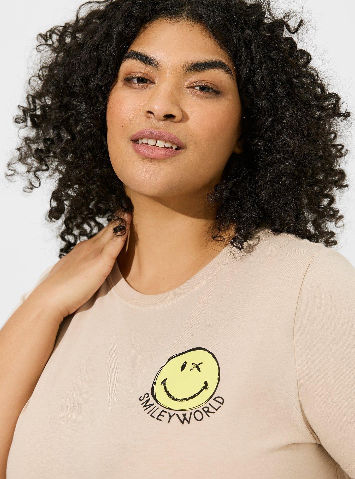 Smiley Classic Fit Crew Neck Short Sleeve Tee Shirt