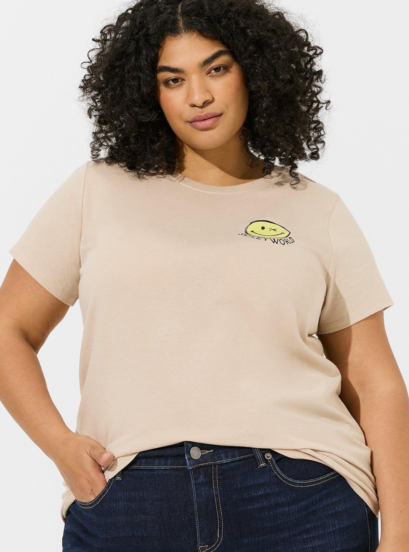 Smiley Classic Fit Crew Neck Short Sleeve Tee Shirt