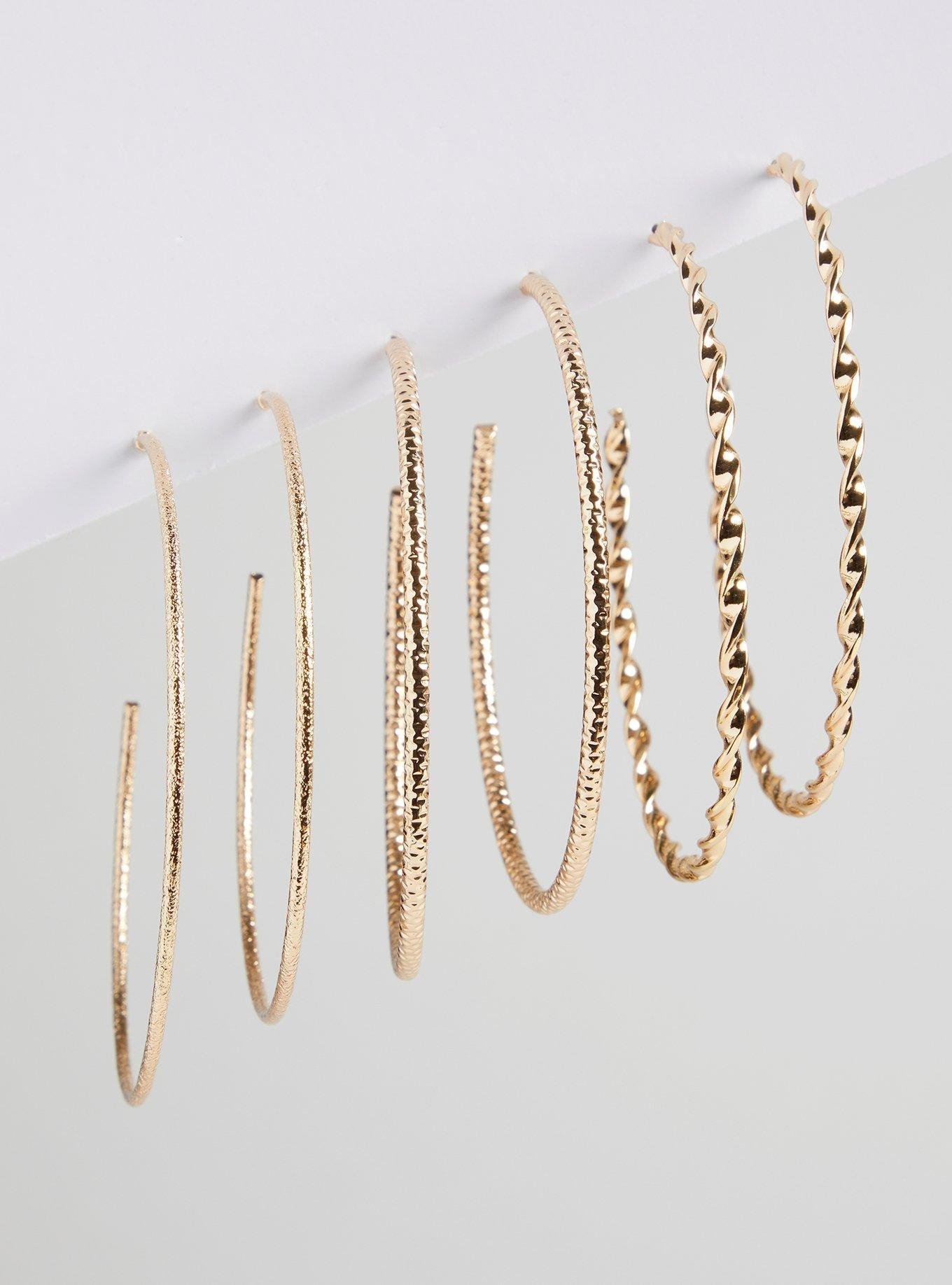 Plus Size - Textured Hoop Set - Torrid