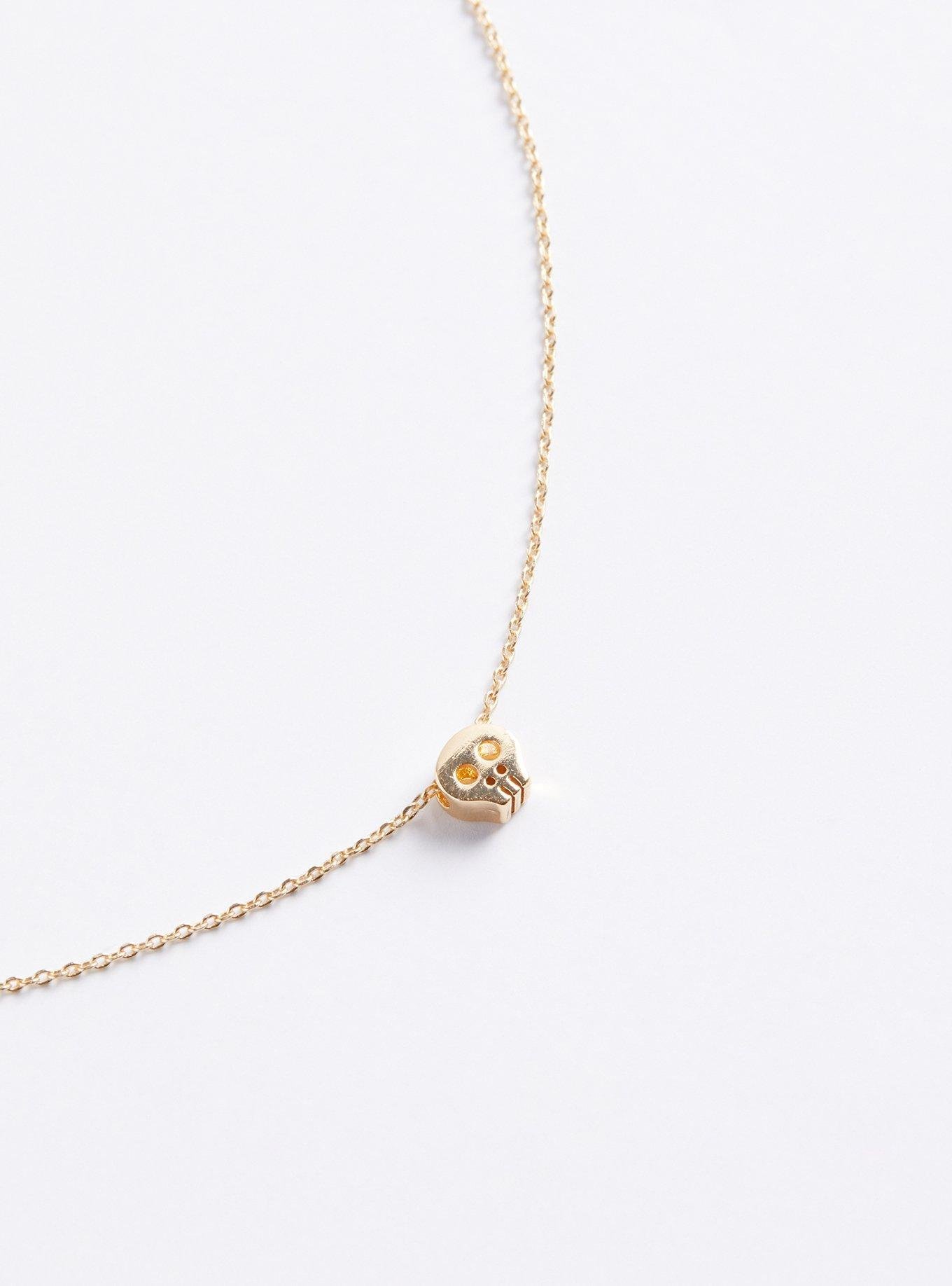 Plus Size - Delicate Mini Skull Necklace - Torrid