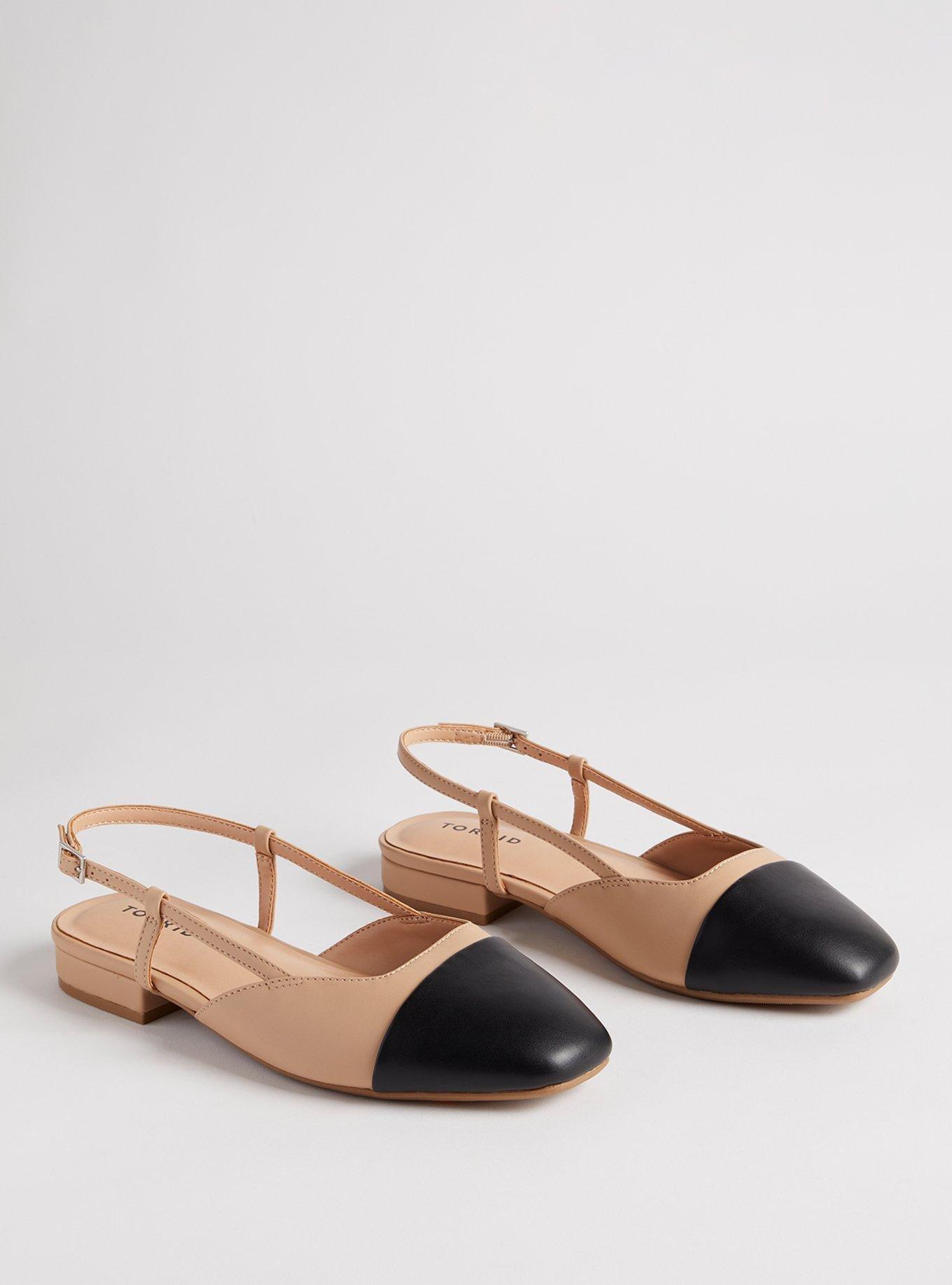 Wide width cheap slingback flats