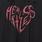 Heartless Relaxed Fit Cotton Destructed Roll Sleeve Tee, DEEP BLACK, swatch
