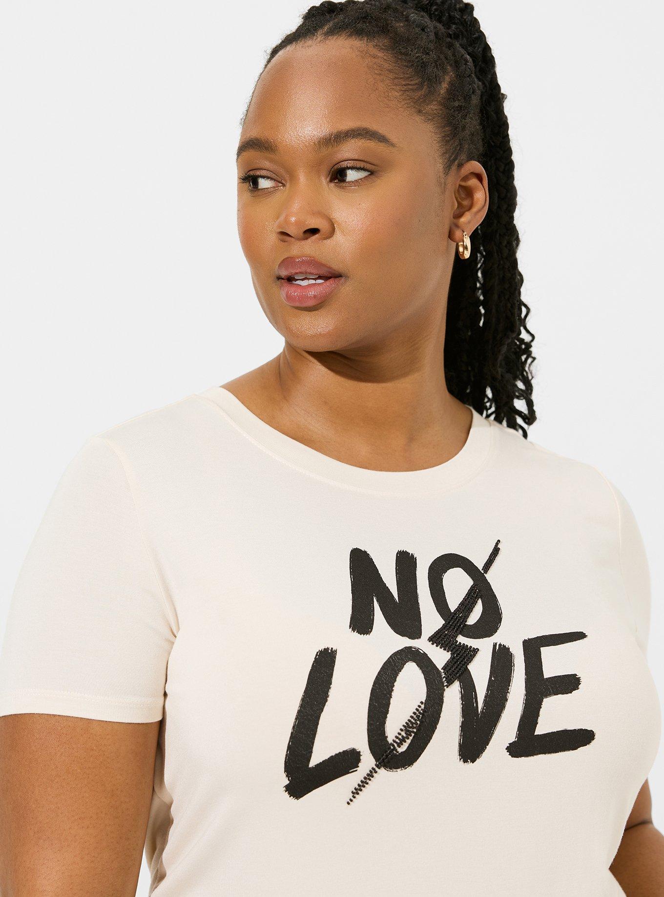 No Love Classic Fit Super Soft Crew Neck Tee, DEW, alternate