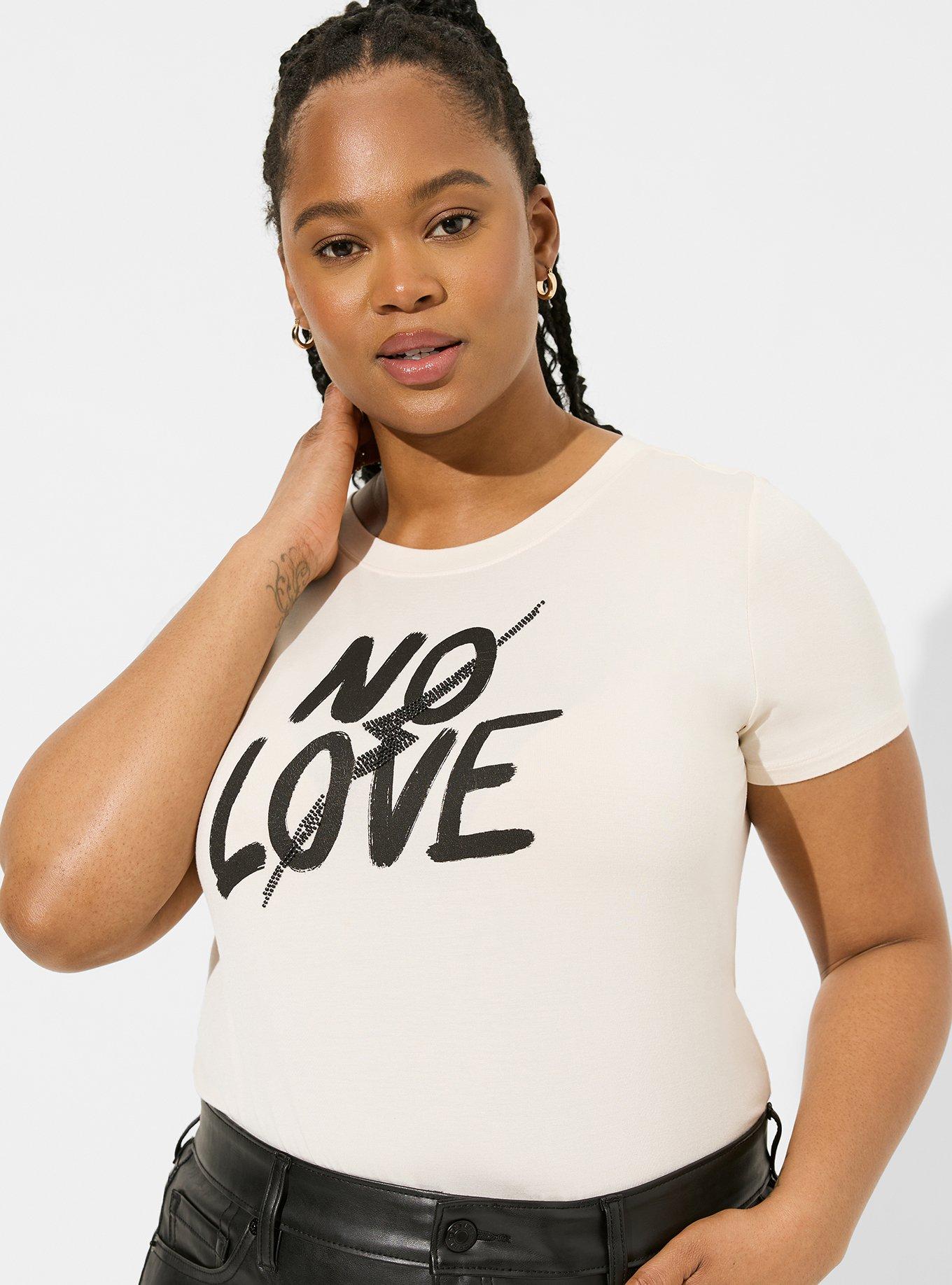 No Love Classic Fit Super Soft Crew Neck Tee