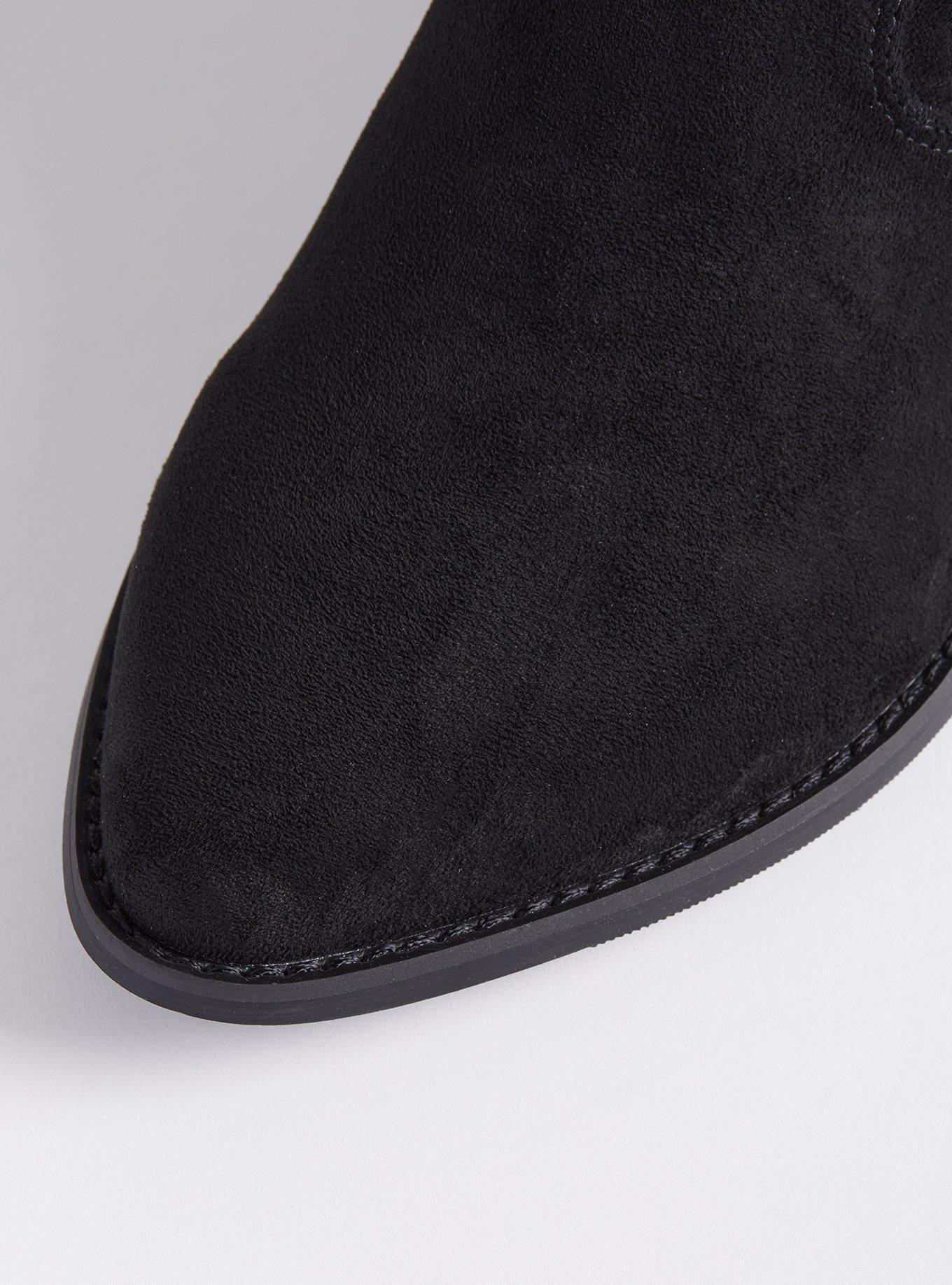 Pointed Toe Harness Midshaft Bootie (WW), BLACK, alternate