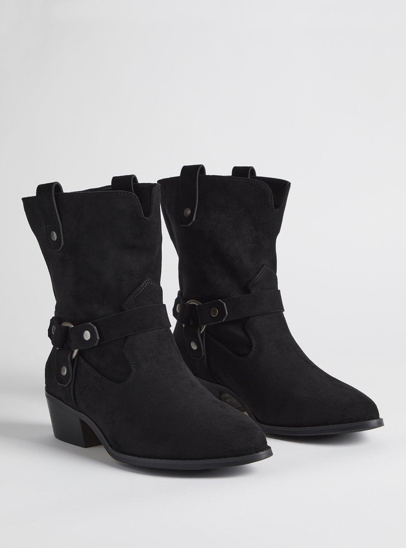 Plus Size - Pointed Toe Harness Midshaft Bootie (WW) - Torrid