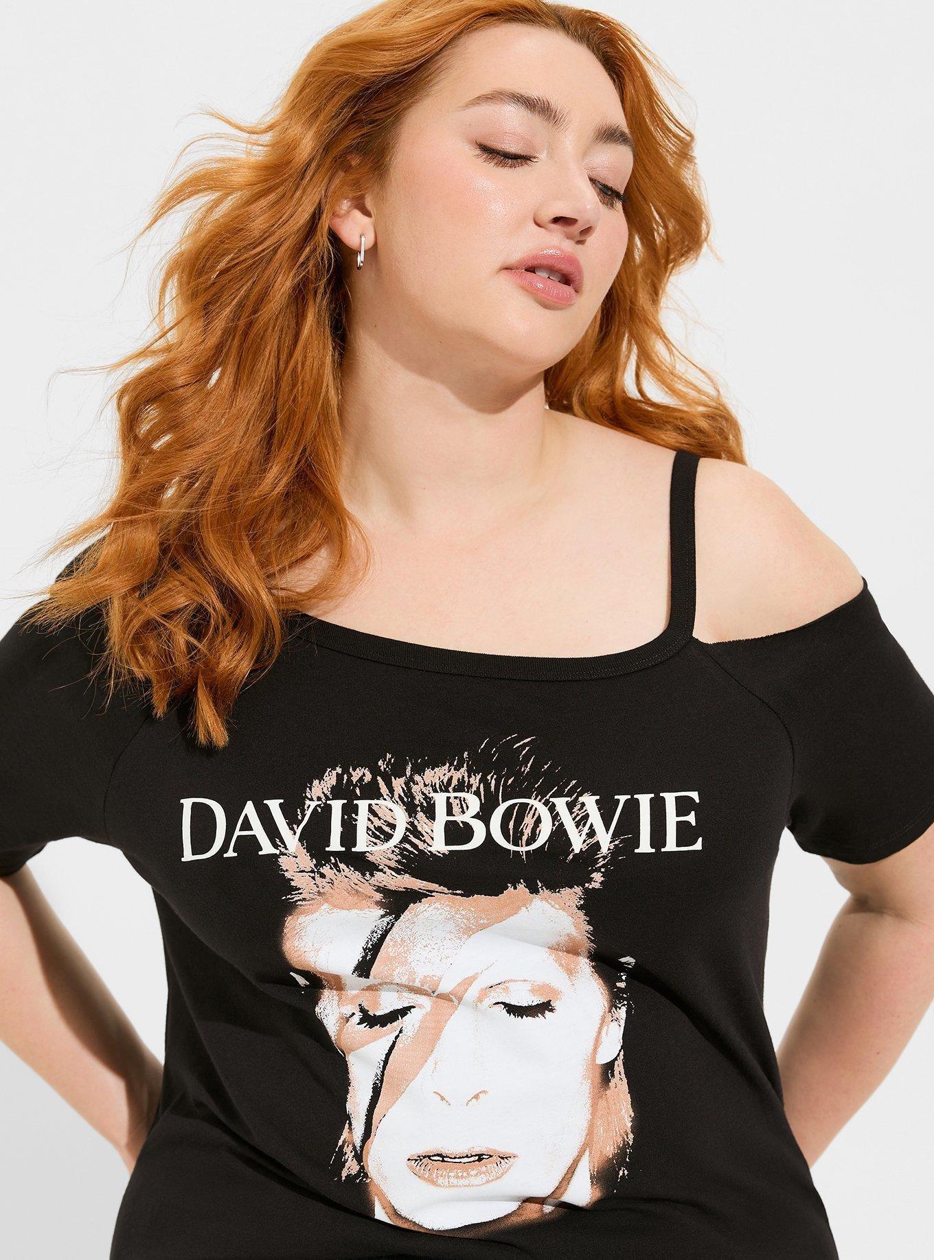 David Bowie Classic Fit Cotton One Shoulder Tee