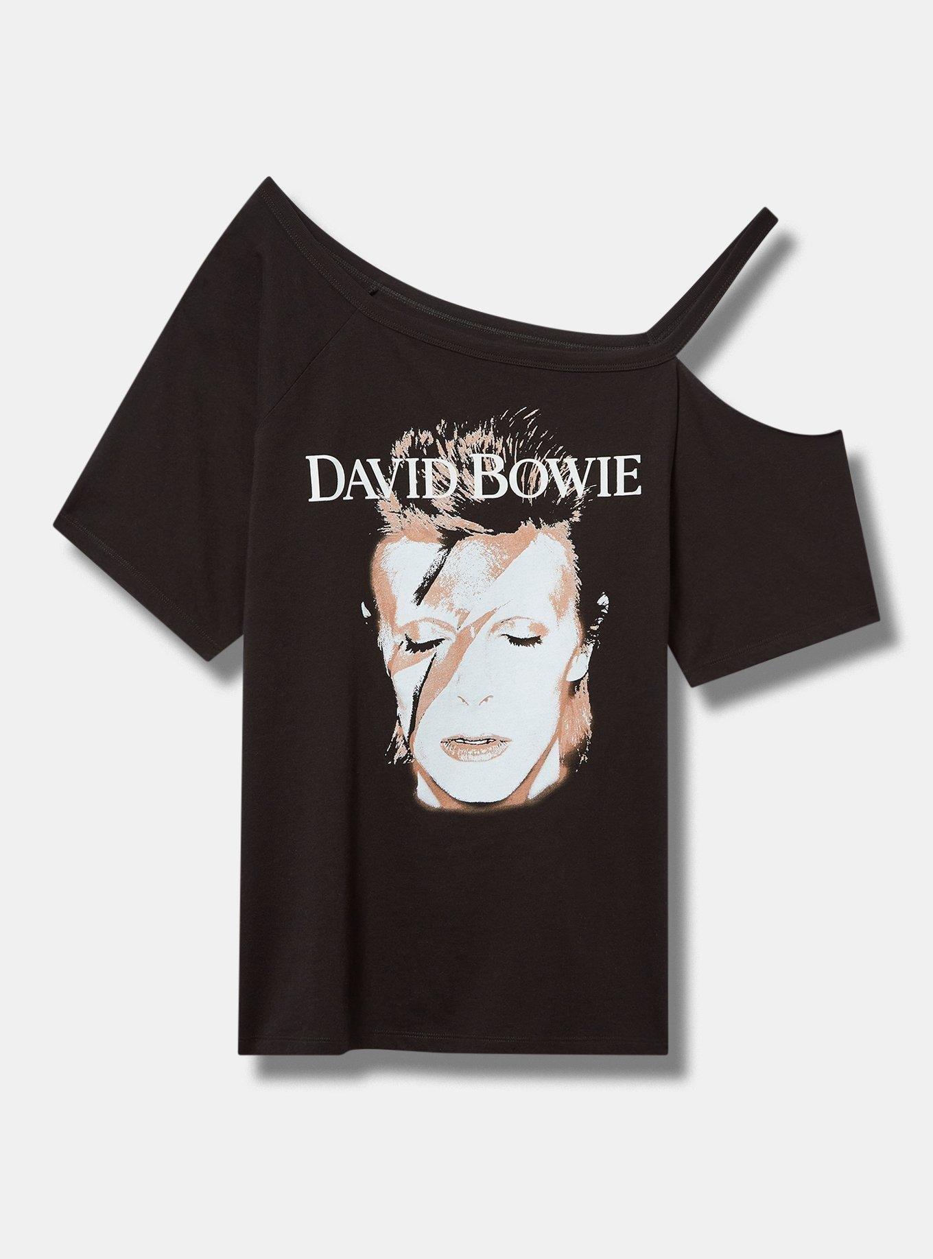 David Bowie Classic Fit Cotton One Shoulder Tee