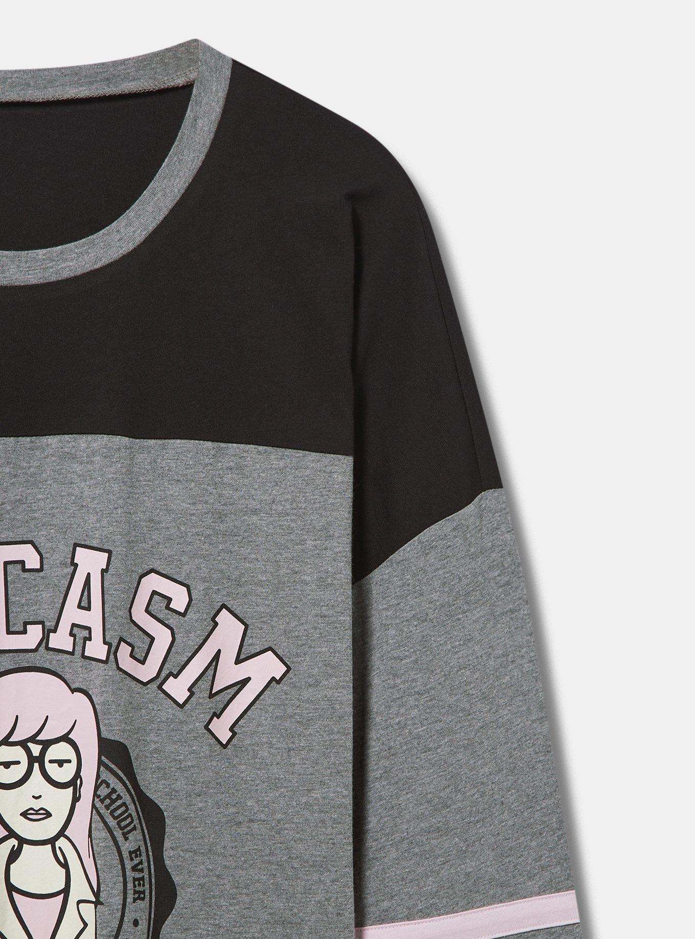 Daria Classic Fit Cotton Varsity Jersey Tee