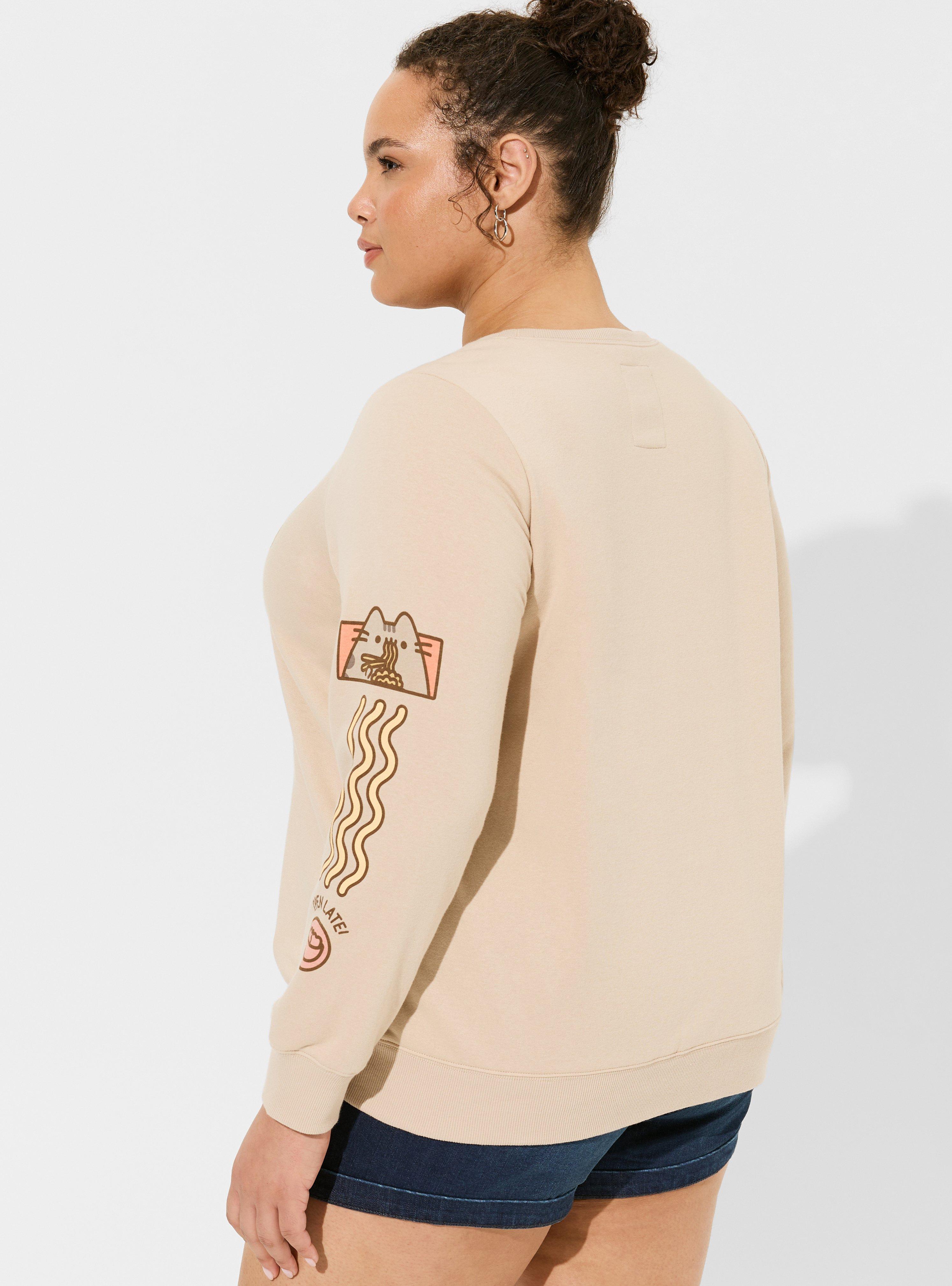 Pusheen Cozy Fleece Crew Sweatshirt, CEMENT, alternate