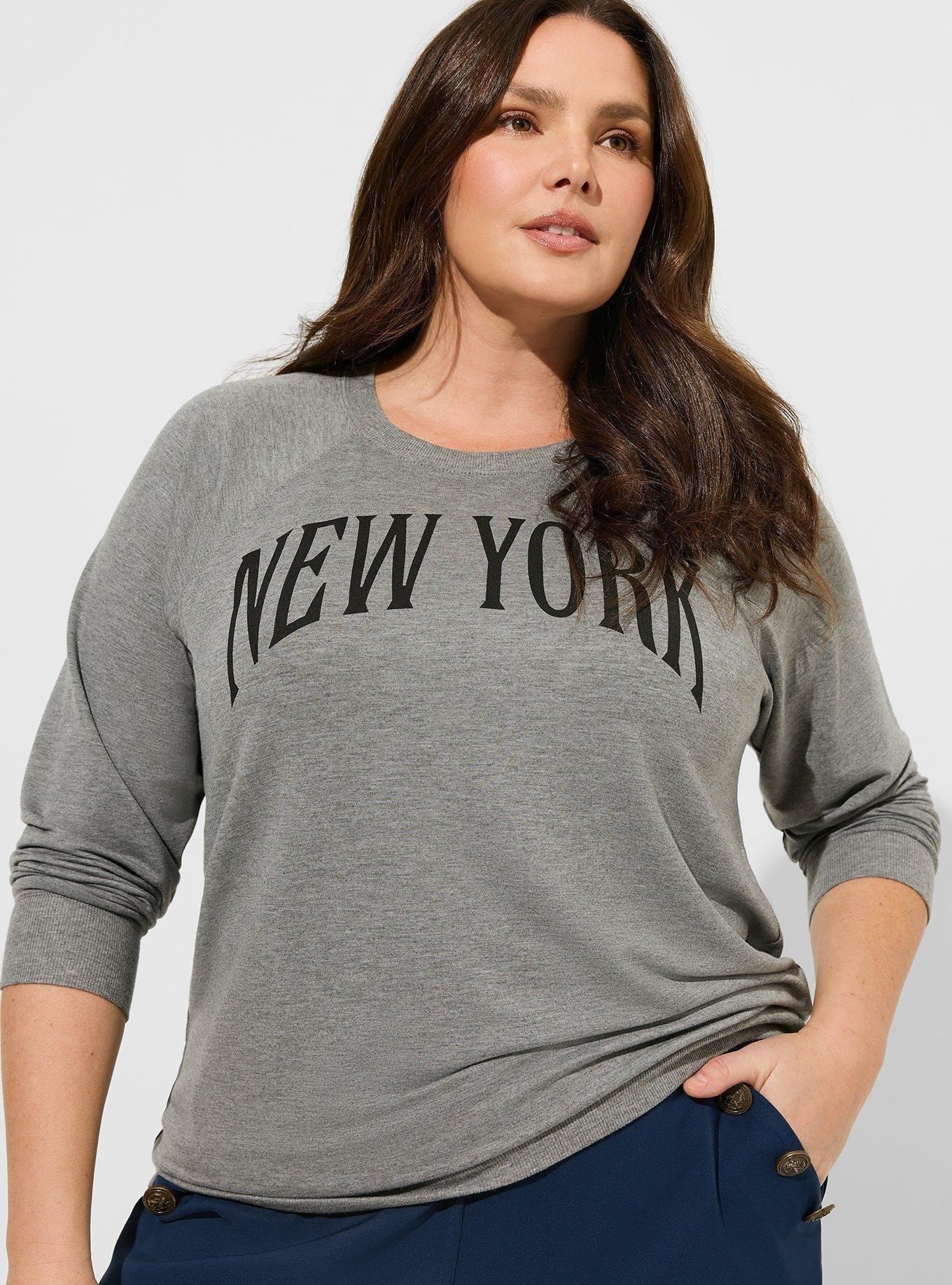 Plus size french terry 2024 sweatshirt