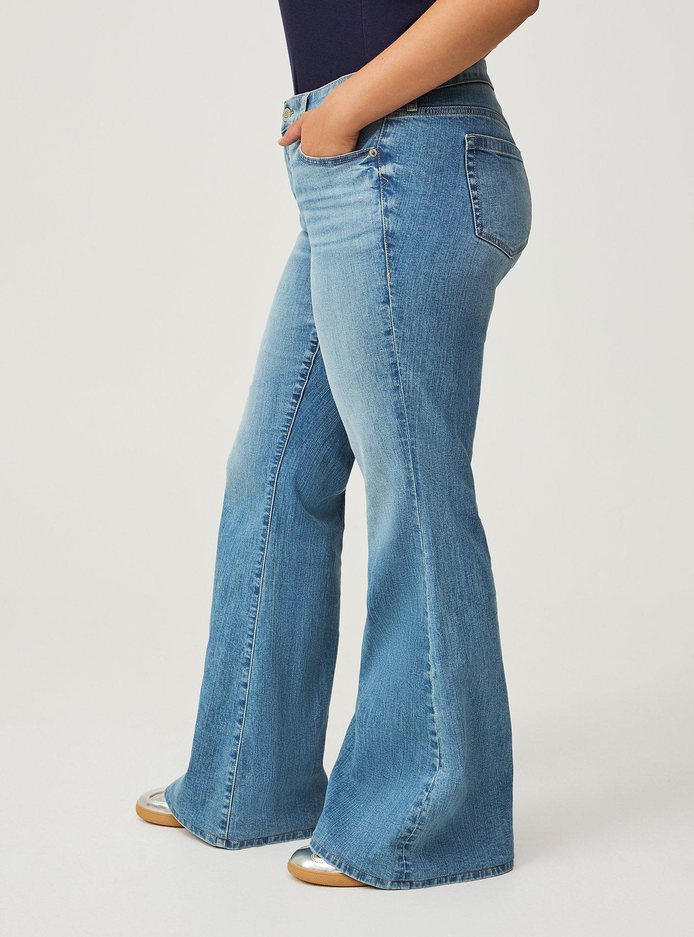 Plus Size - Perfect Wide Leg Vintage Stretch Mid-Rise Jean - Torrid