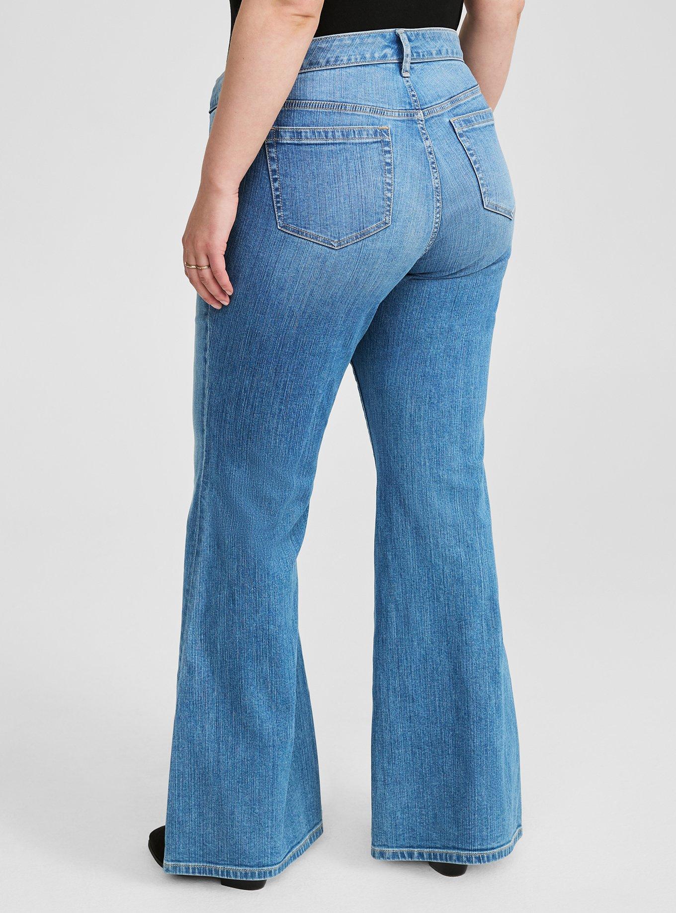 Plus Size Super Flared Jeans  Super flare jeans, Plus size