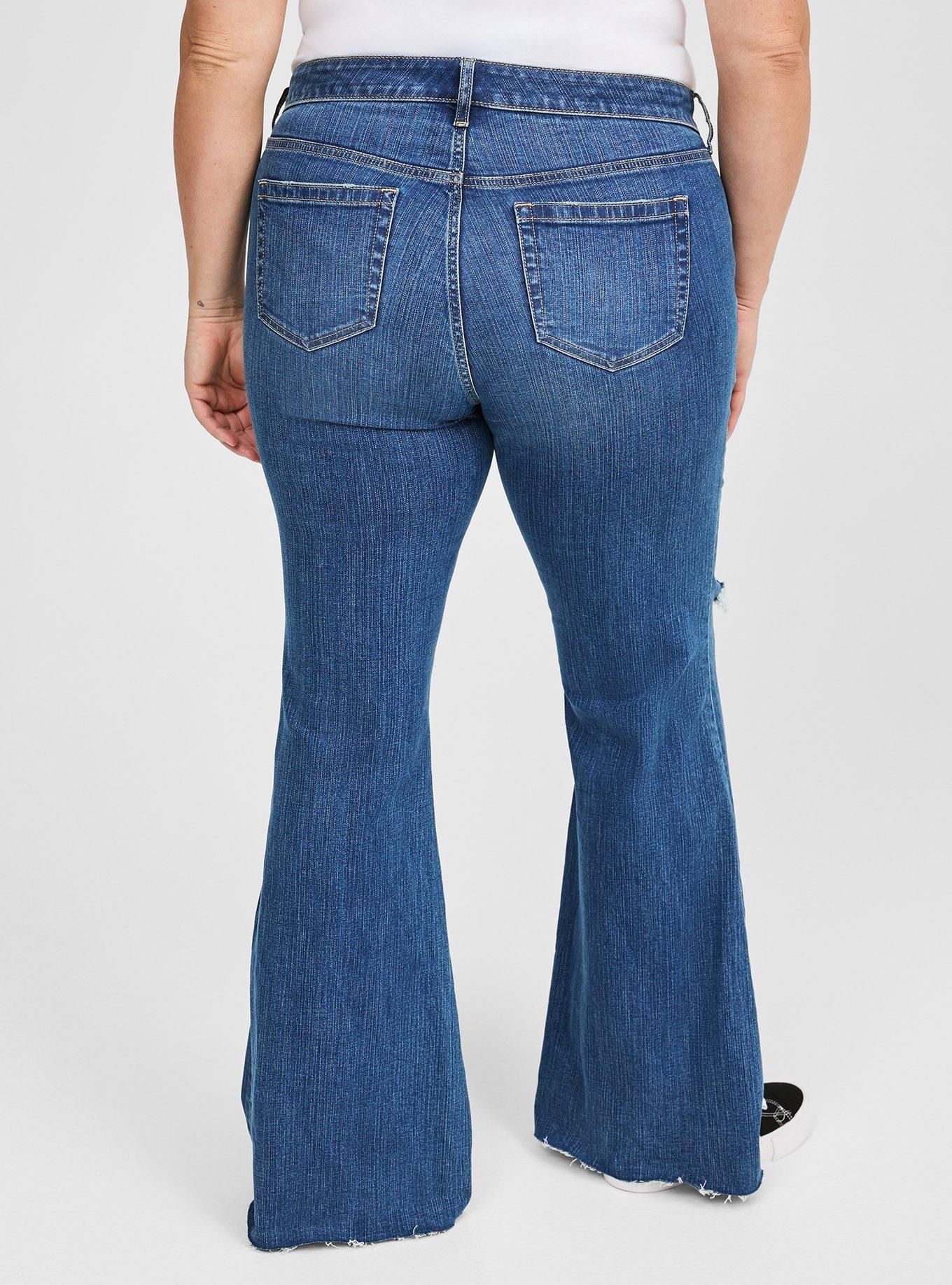 Plus Size Perfect Flare Vintage Stretch Mid Rise Jean Torrid