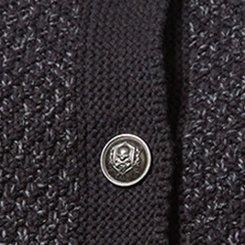 Button Up Cardigan Sweater, DEEP BLACK, swatch