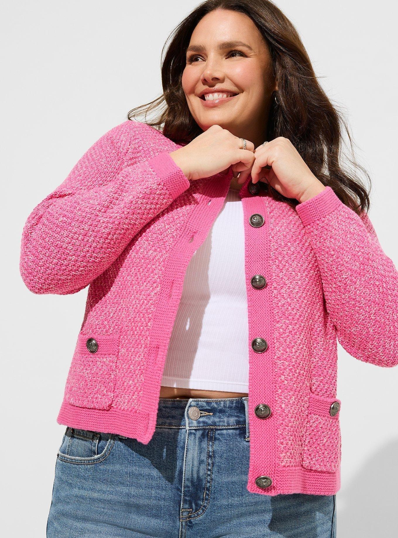 Constantly Cute Pale Pink Pointelle Knit Cardigan Sweater