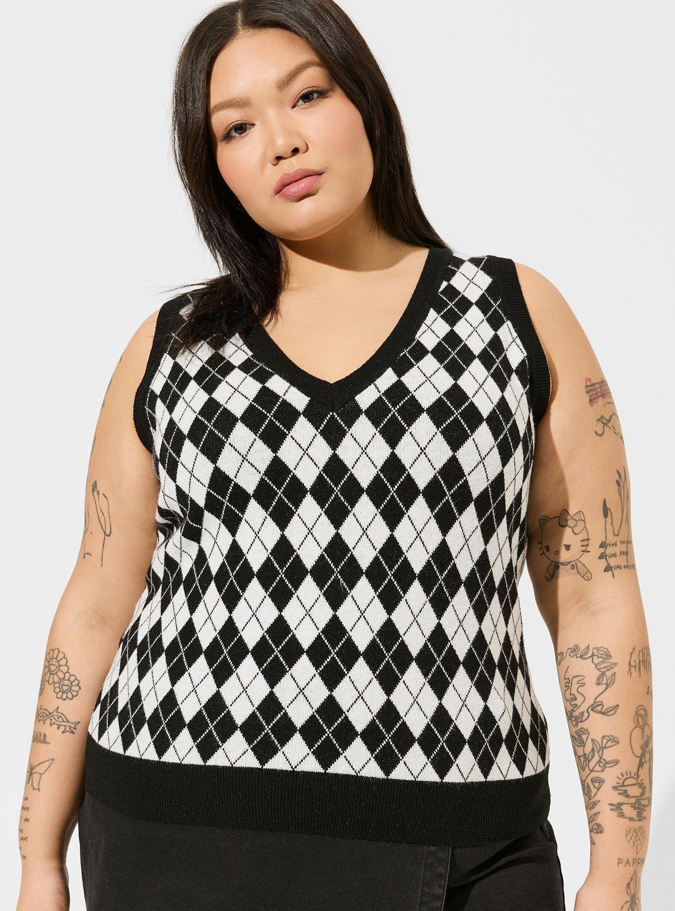 Plus size hotsell argyle sweater