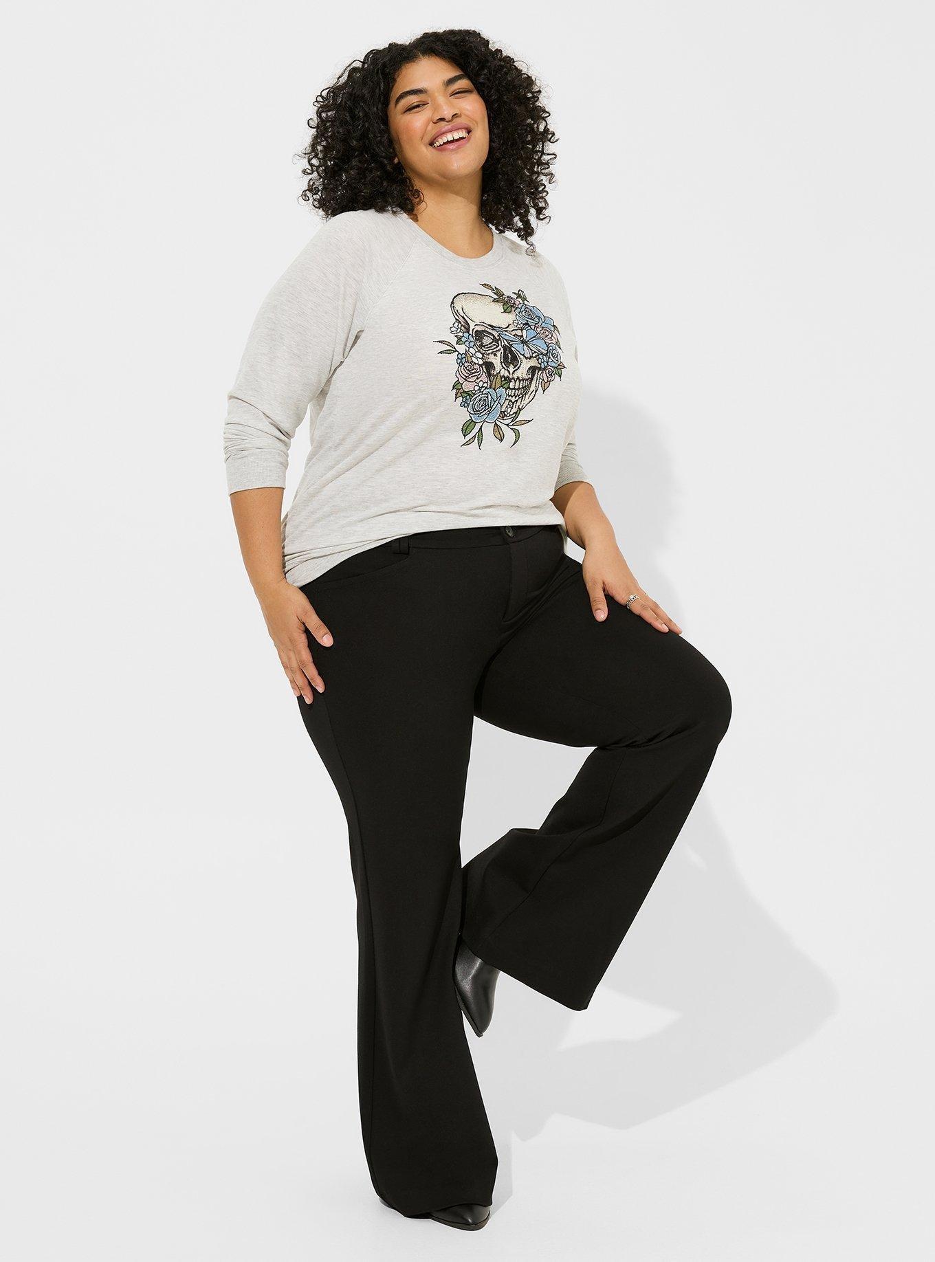 Plus Size - A-Line Flare Lightweight Twill Cargo High Rise Pant - Torrid