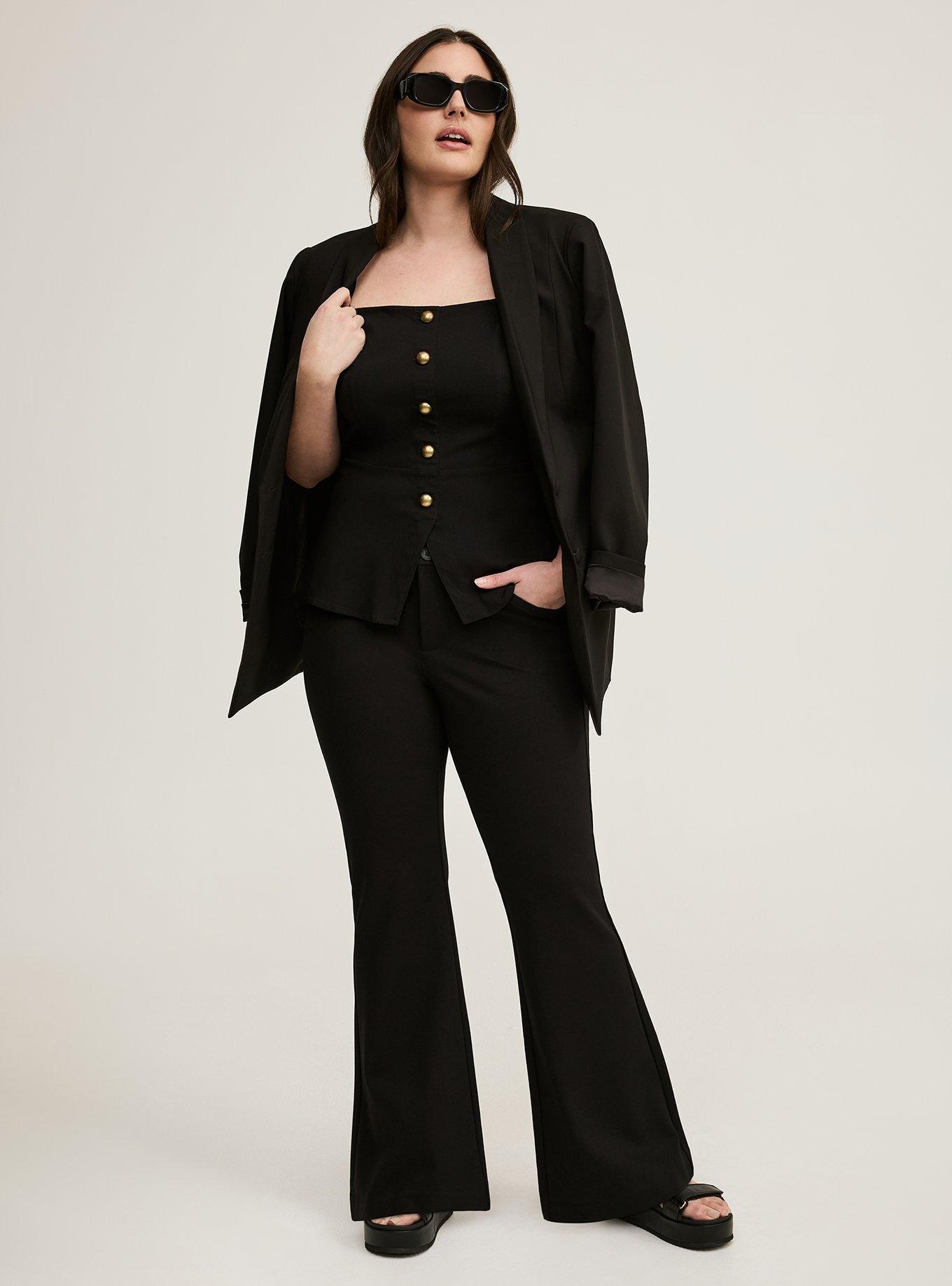 Plus Size - Trouser A-Line Flare Studio Luxe Ponte Pant - Torrid