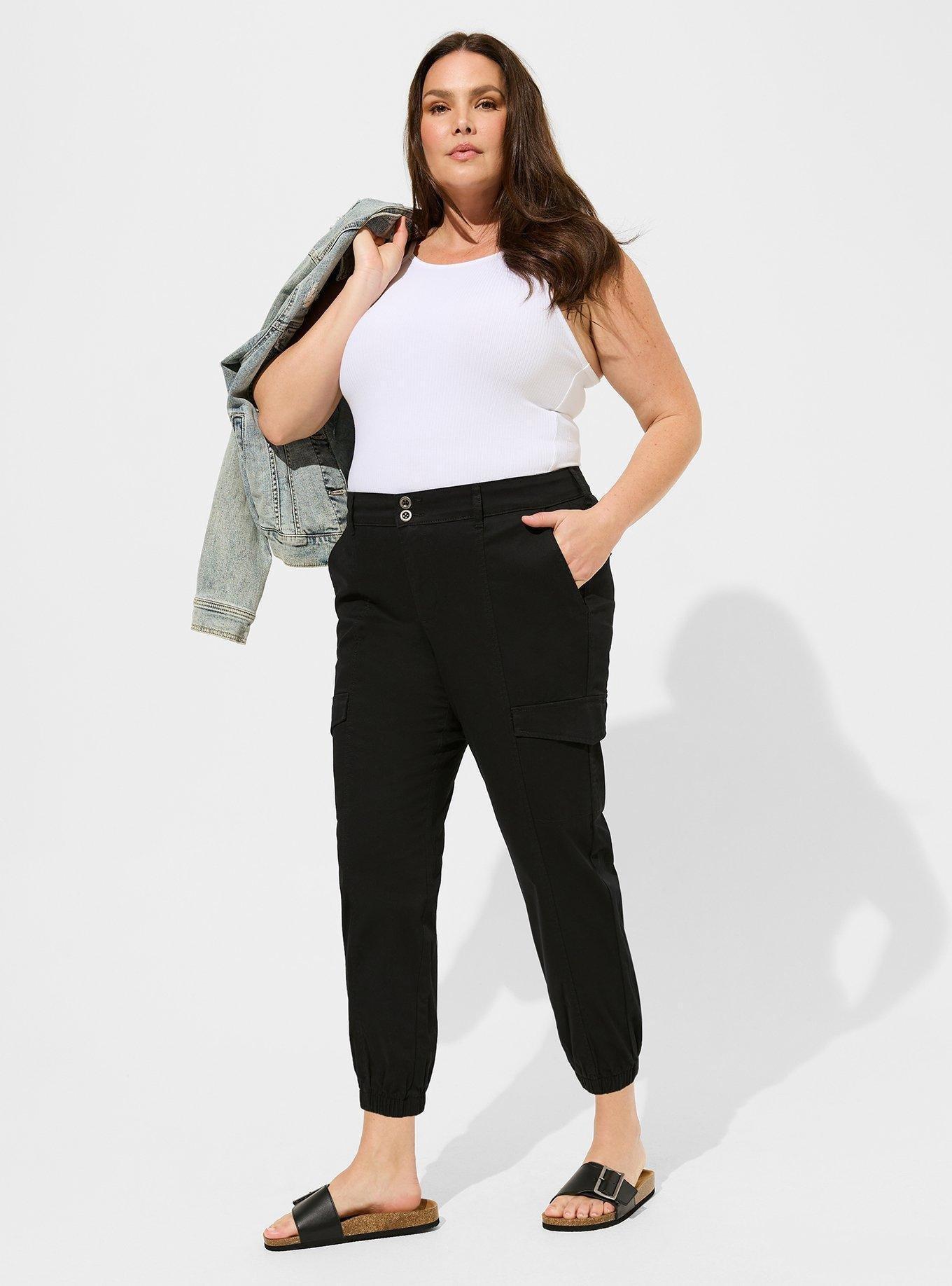 Plus Size Twill Utility Cargo Pants