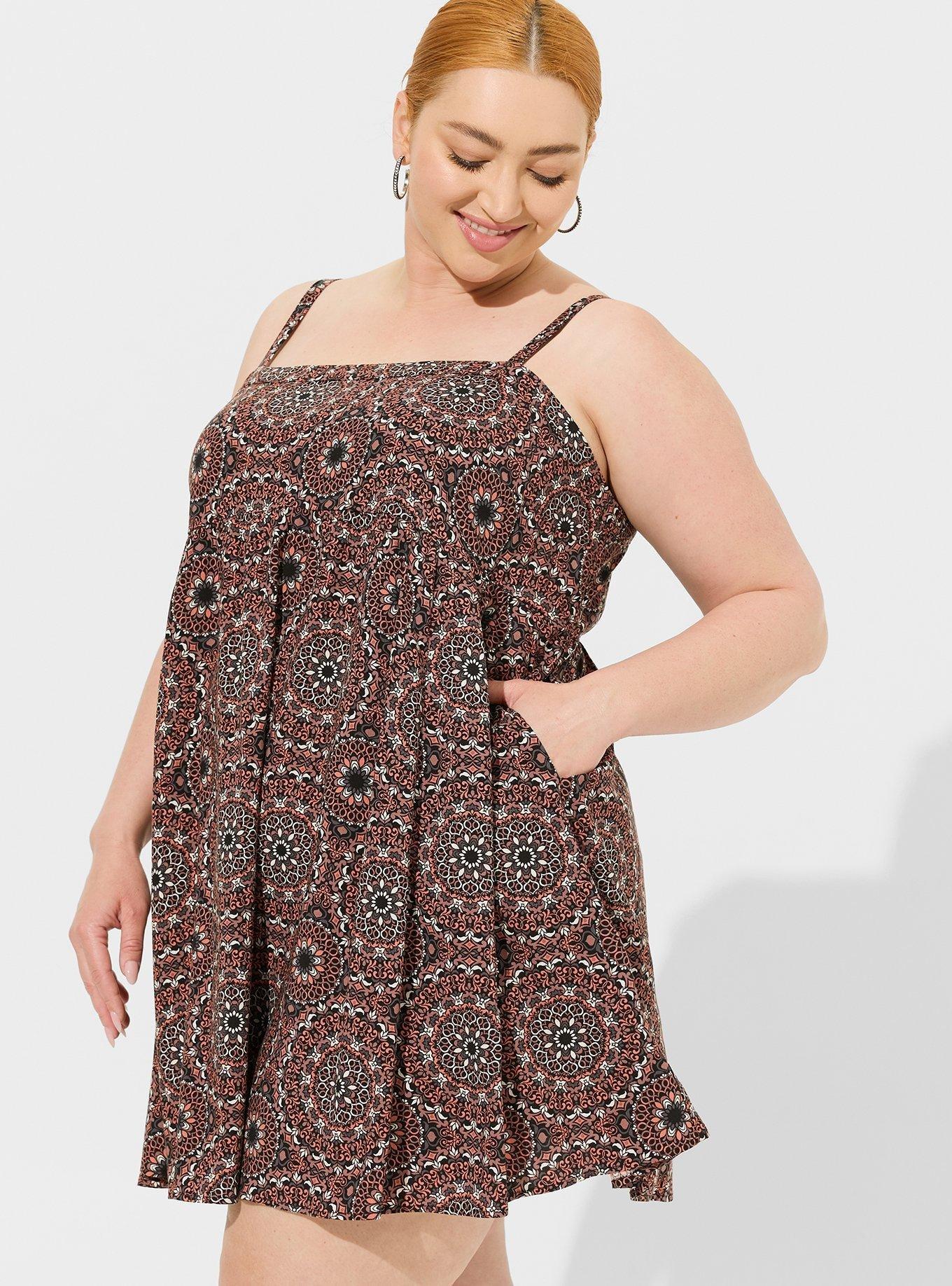 Plus Size - Mini Challis Sleeveless Sundress - Torrid