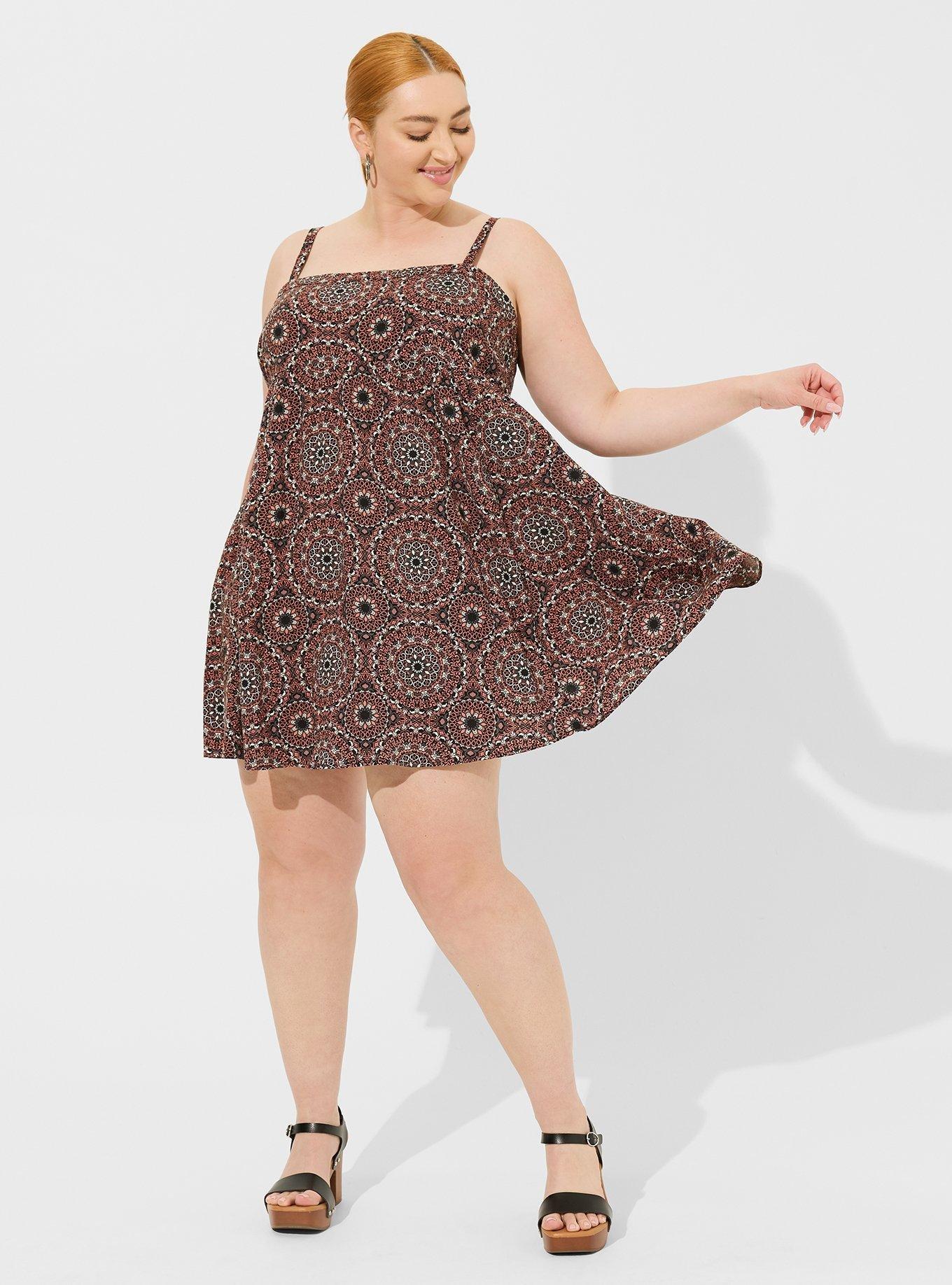 Plus Size - Mini Challis Sleeveless Sundress - Torrid