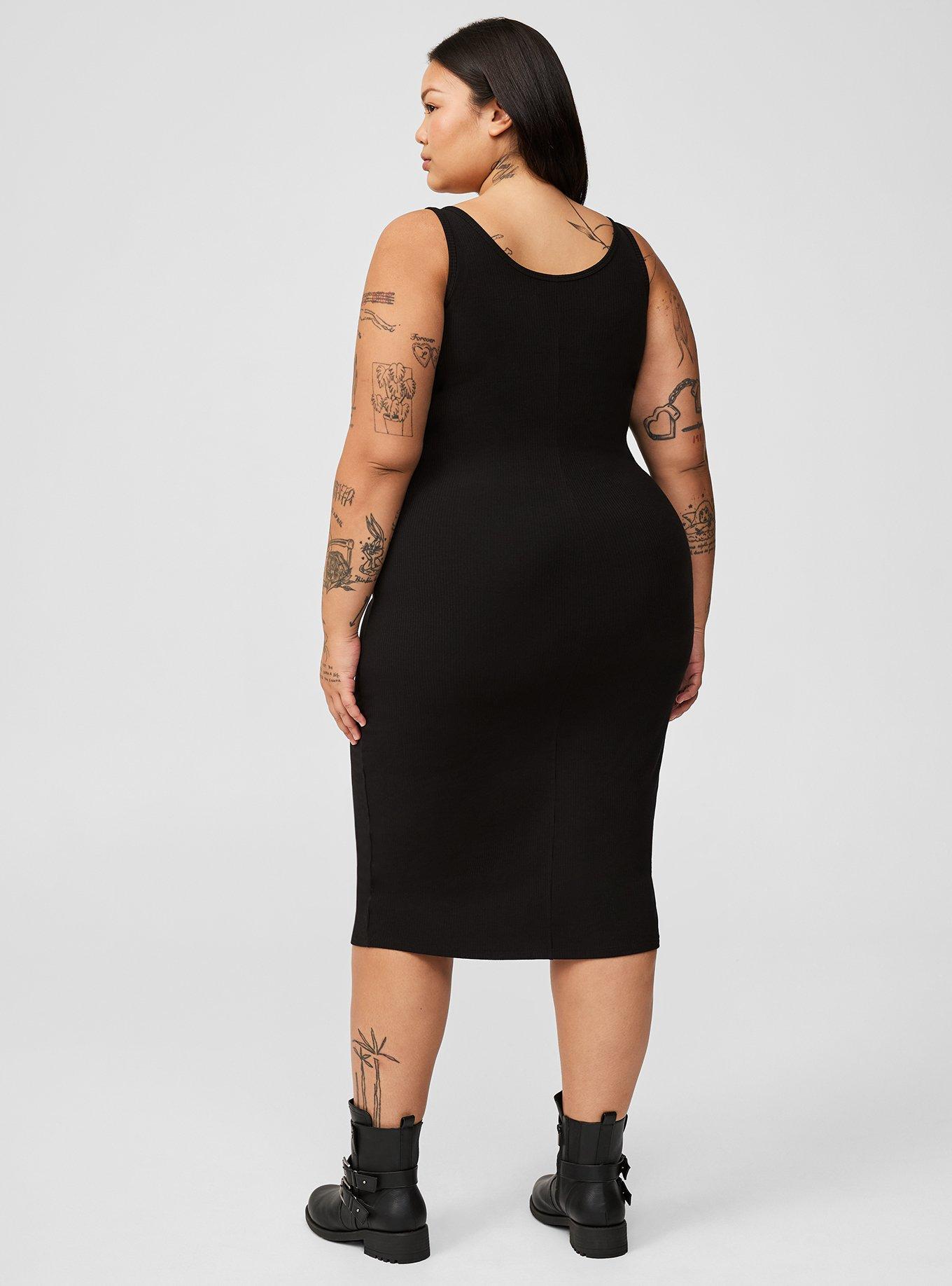 Midi Super Soft Rib Hook Eye Tank Dress