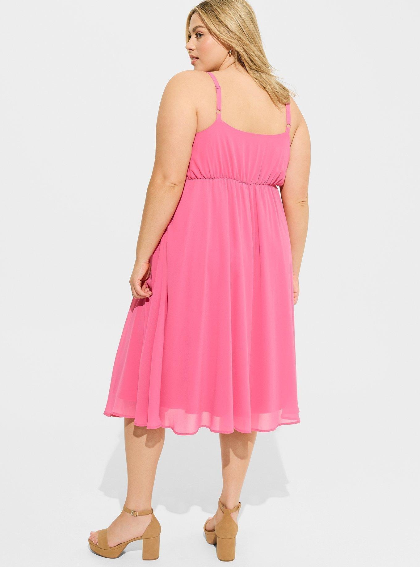 Plus Size - Maxi Chiffon Cowl Neck Pleated Dress - Torrid