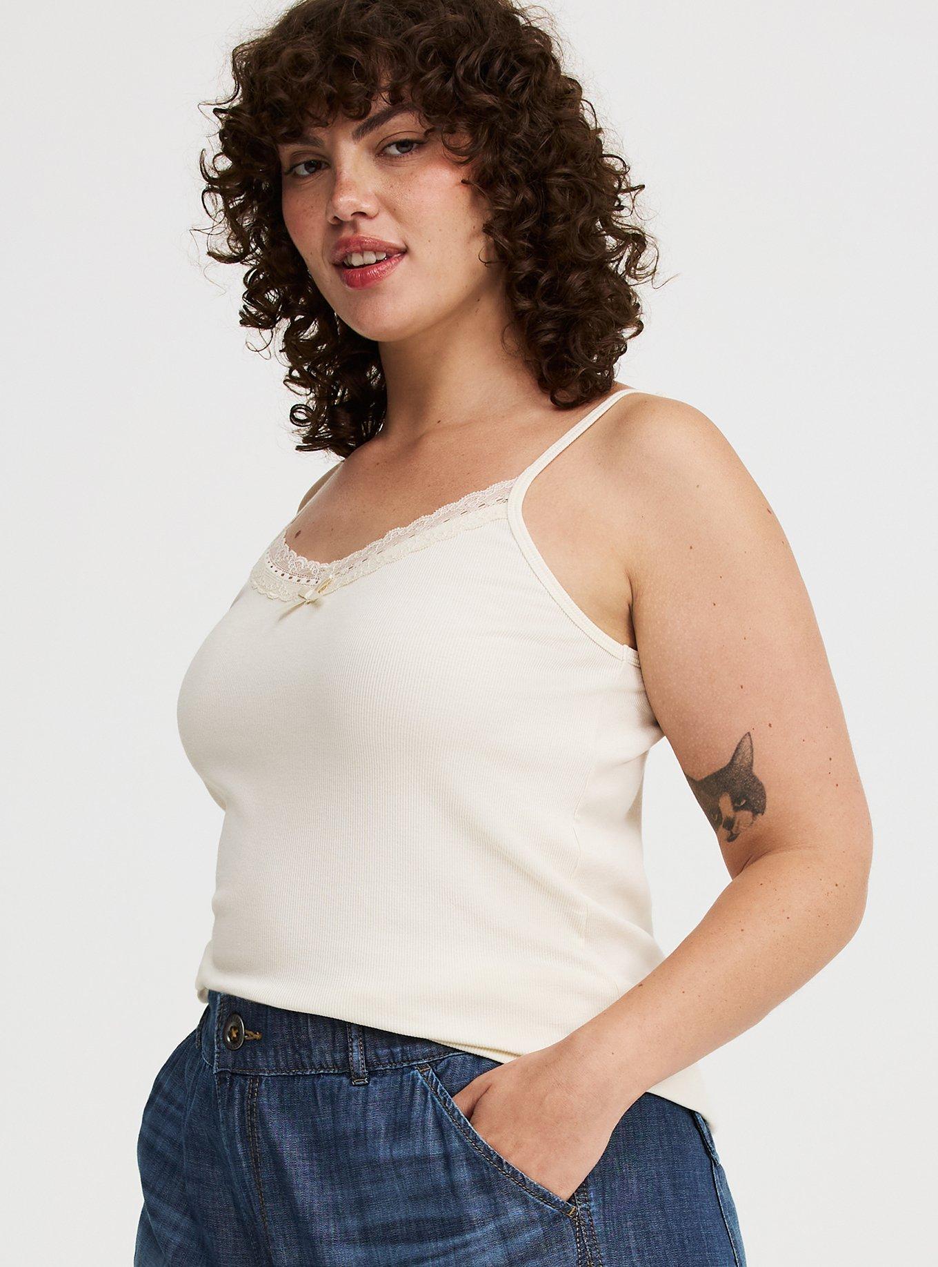 Lace Trim V-Neck Cami