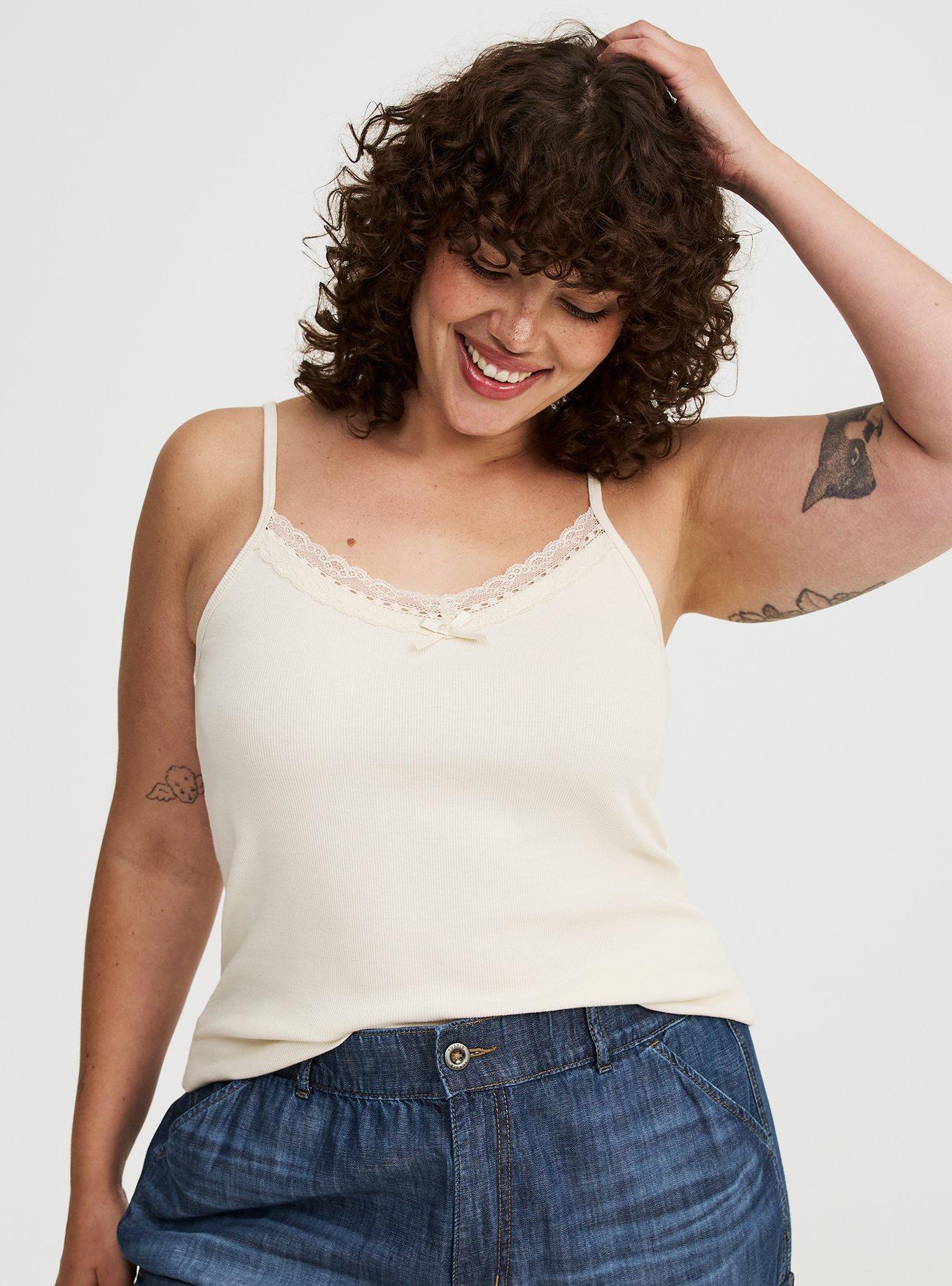 Lace Trim V-Neck Cami
