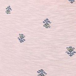 Super Soft Slub Scoop Neck Bust Fitted Top, SINGLE WILLOW DITSY ALMOND BLOSSOM, swatch