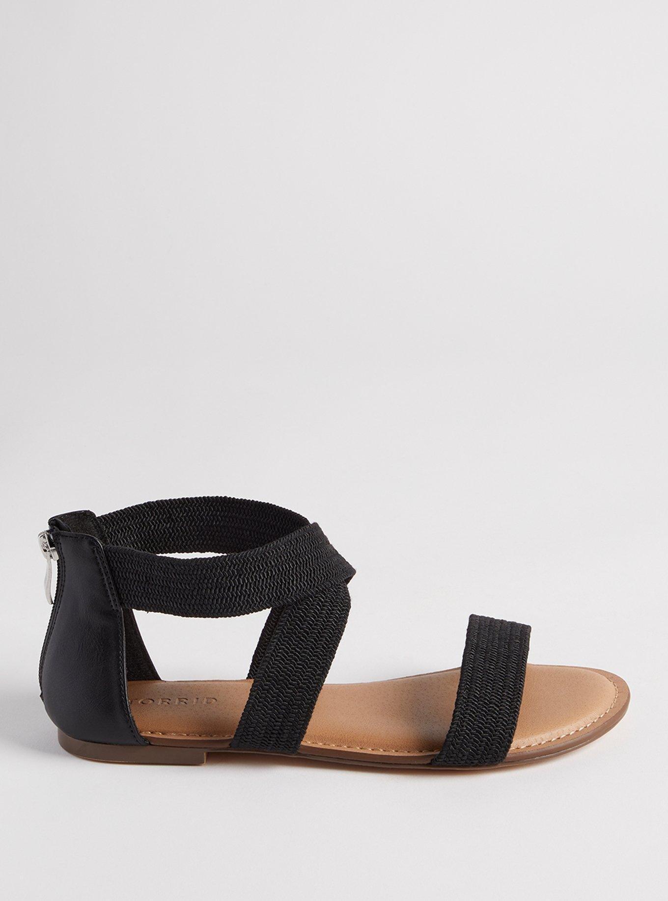 Stretch Band Sandal (WW), BLACK, alternate