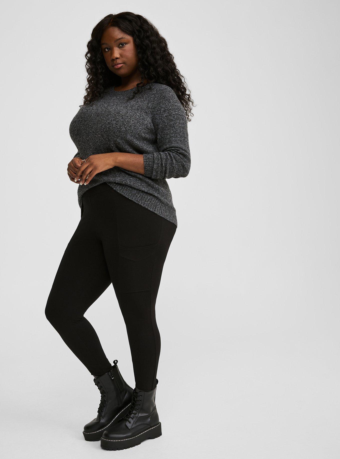 Plus Size - Maternity Legging - Fleece Lined Black - Torrid