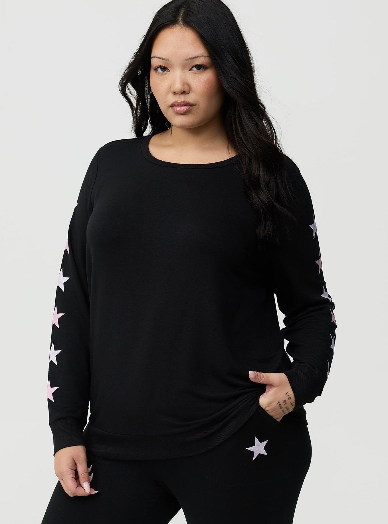 French Terry Crop Classic Lounge Jogger, PINK STARRY, alternate