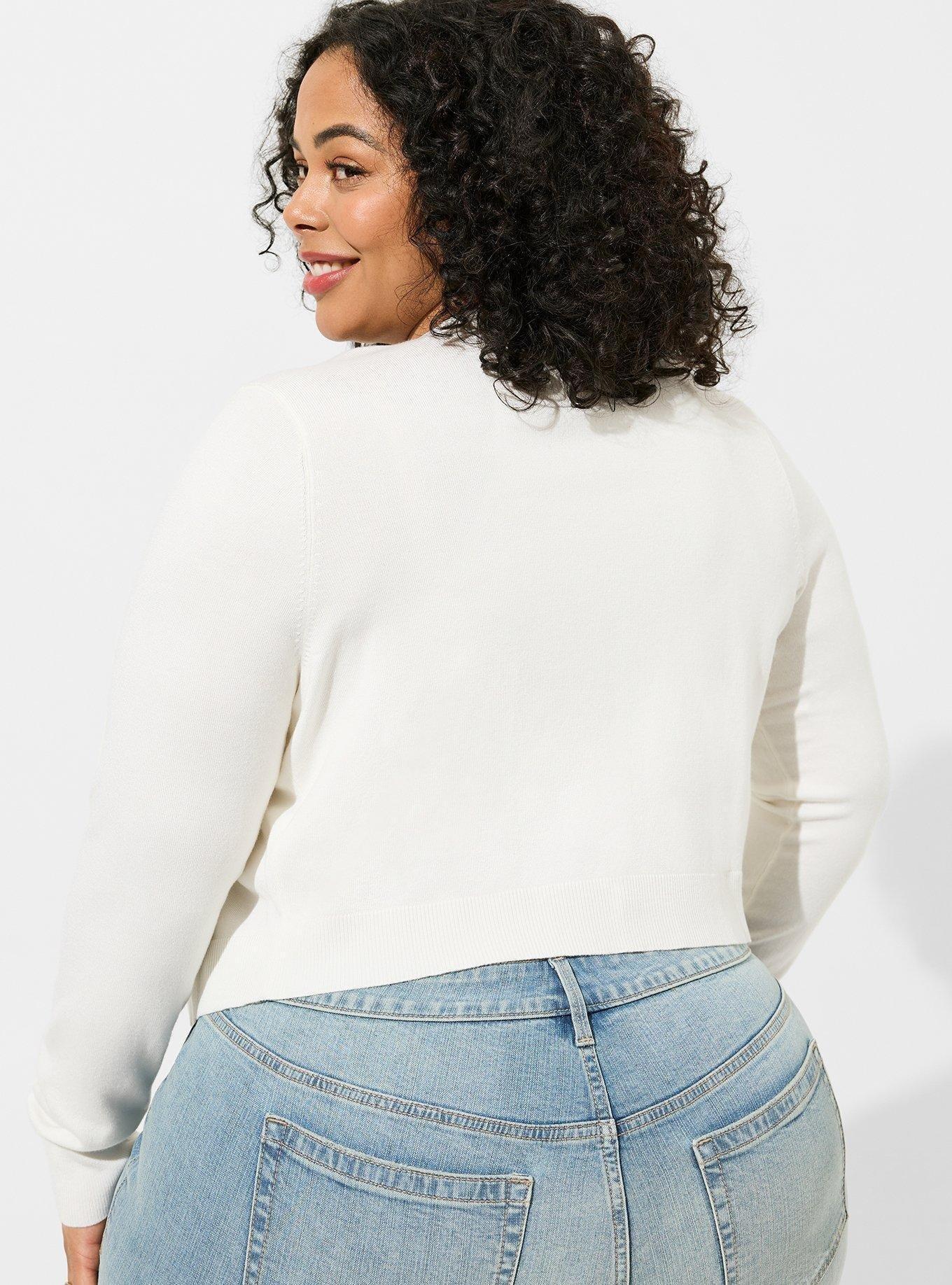 Plus Size Fitted Long Sleeve Shrug Sweater Torrid