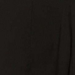Midi Challis Sleeveless Trapeze Dress, DEEP BLACK, swatch