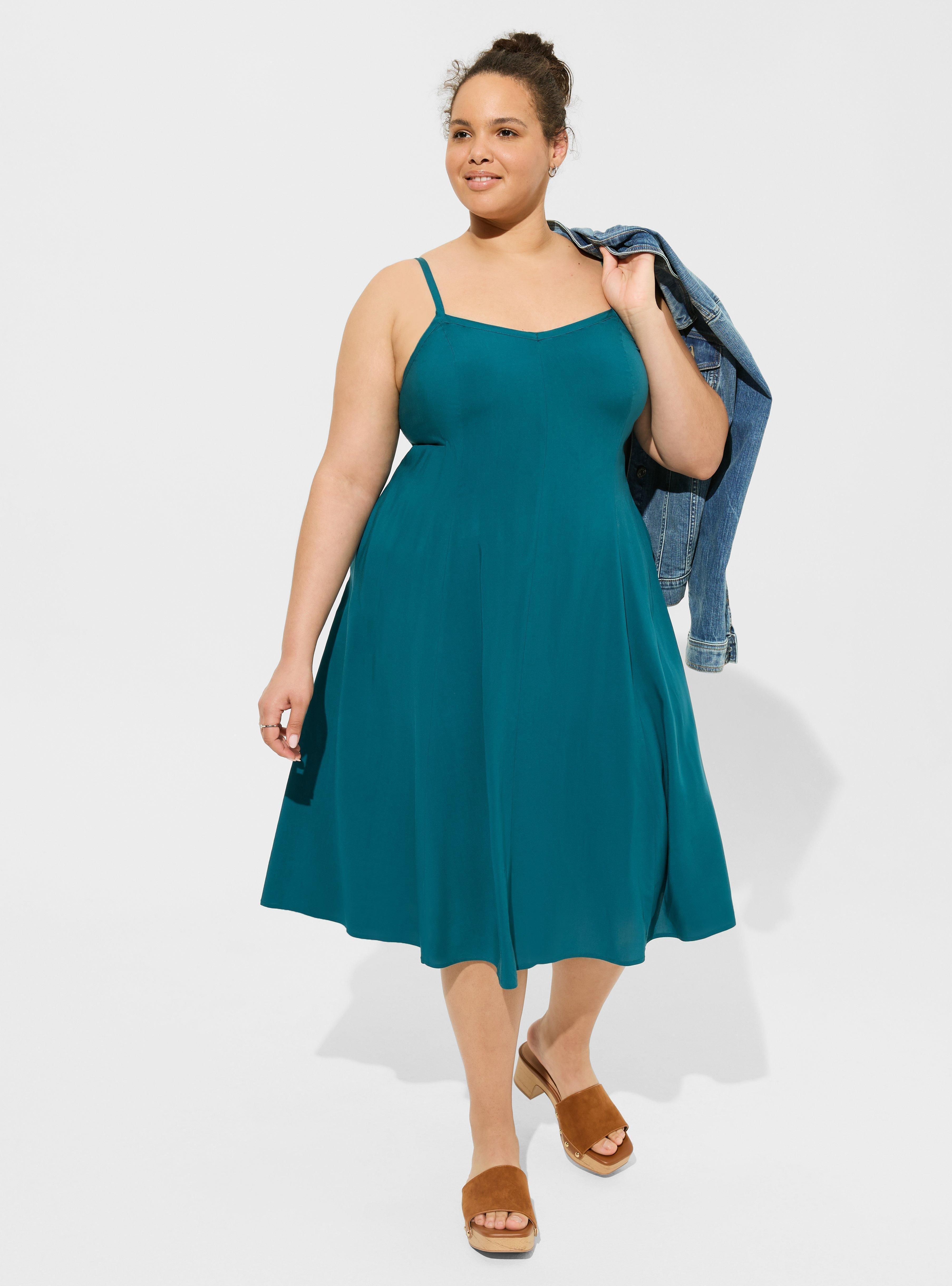 Plus Size - Tea Length Challis A-line Skirt - Torrid