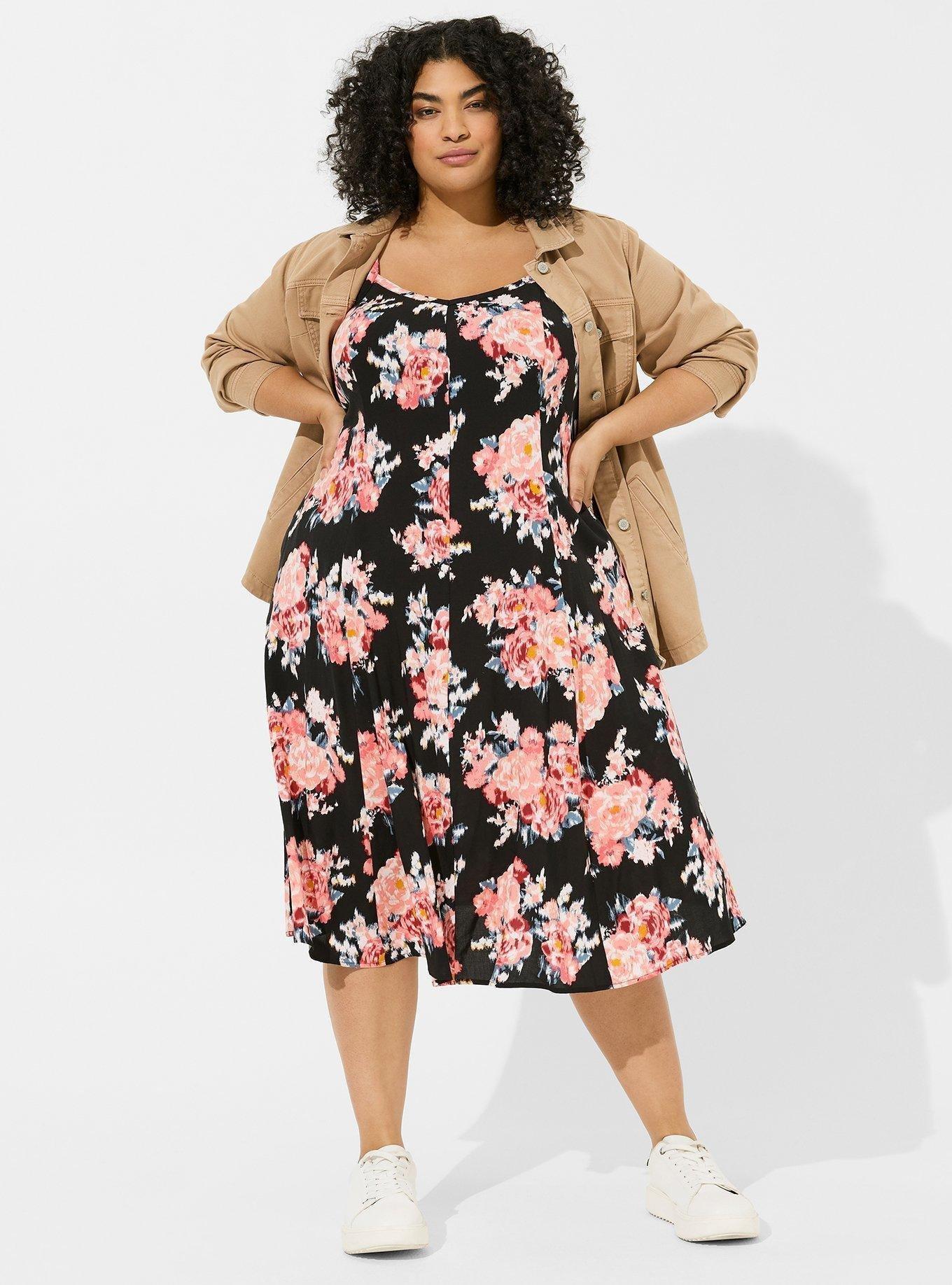 Plus size trapeze dresses with clearance sleeves