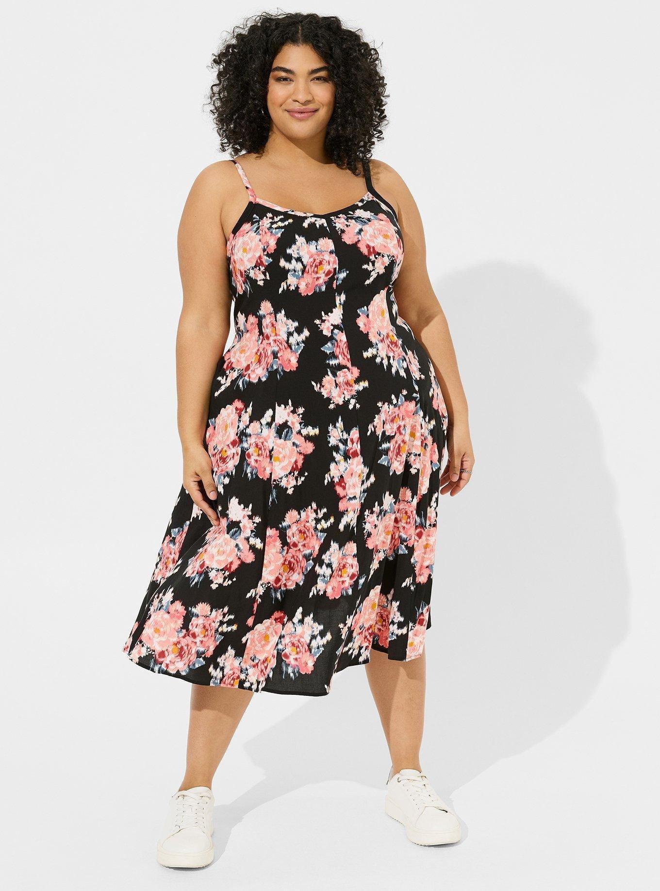 Challis Fit and Flare Sleeveless Dress