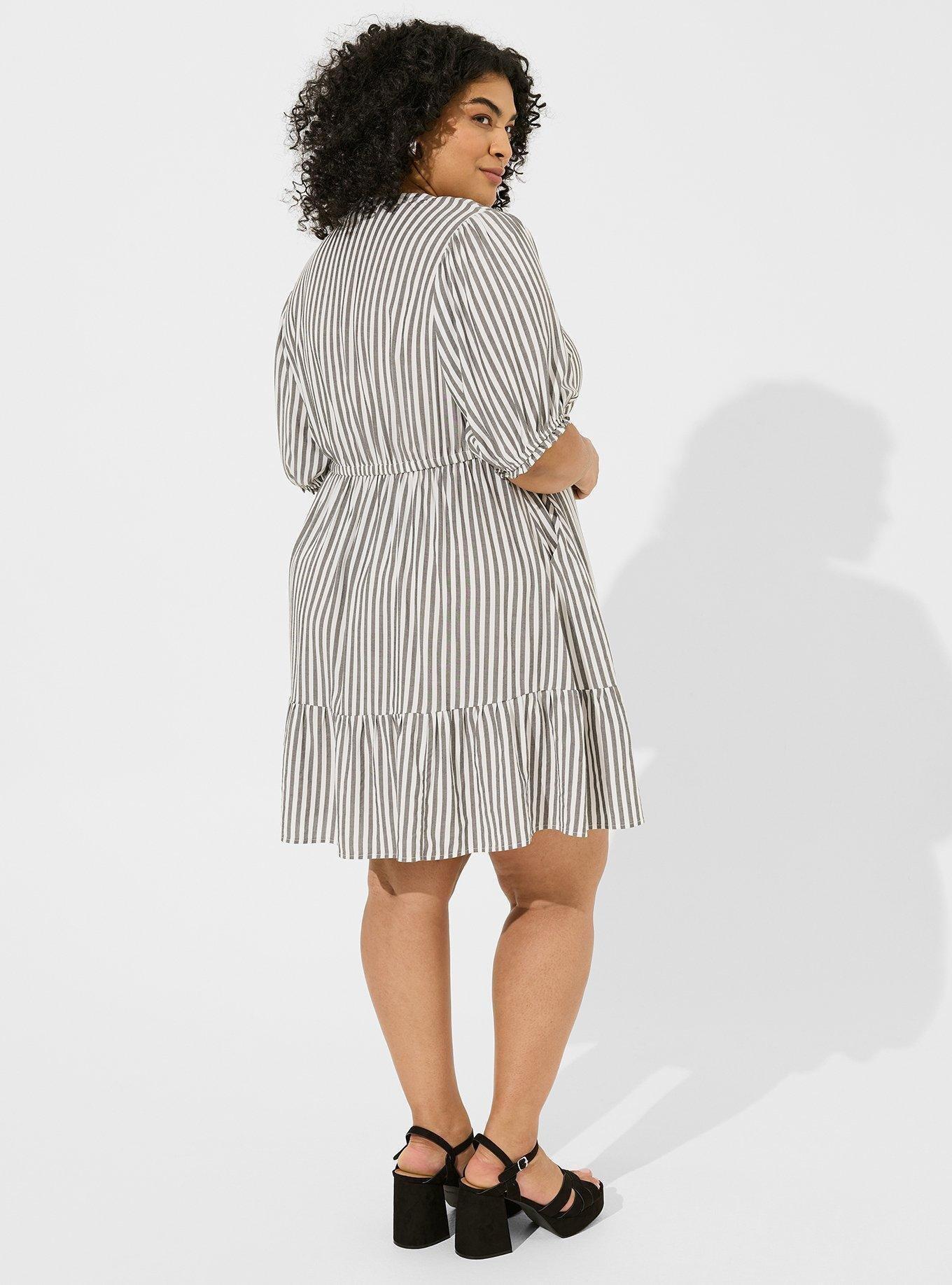 Mini Challis Puff Sleeve Tiered Dress