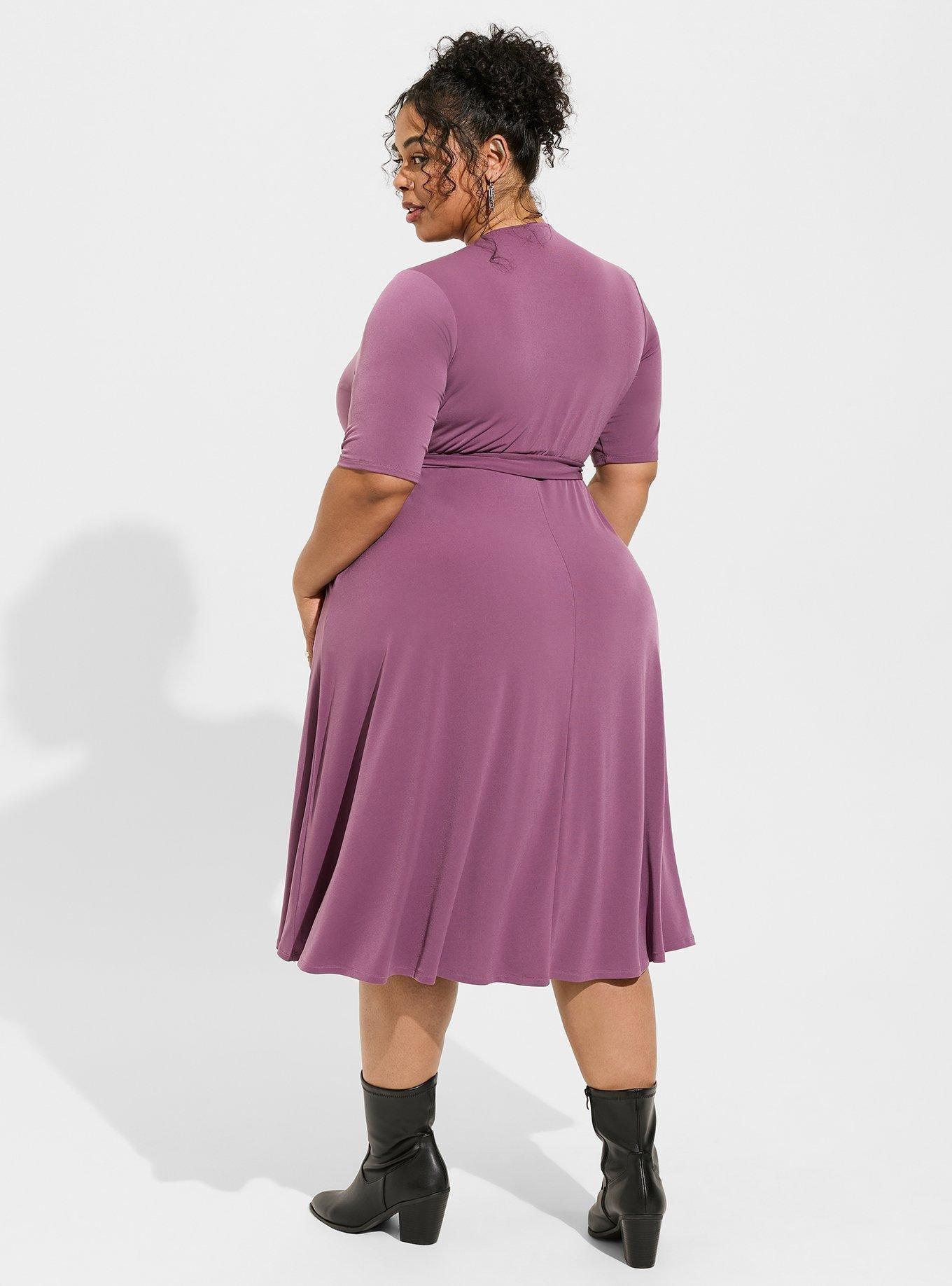 Surplice Wrap Midi Dress, BERRY CONSERVE, alternate