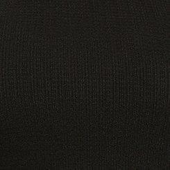 Textured Jersey Crew Neck Crochet Raglan Top, DEEP BLACK, swatch