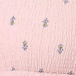 Challis Cold Shoulder Smocked Blouse, SINGLE WILLOW DITSY ALMOND BLOSSOM, swatch