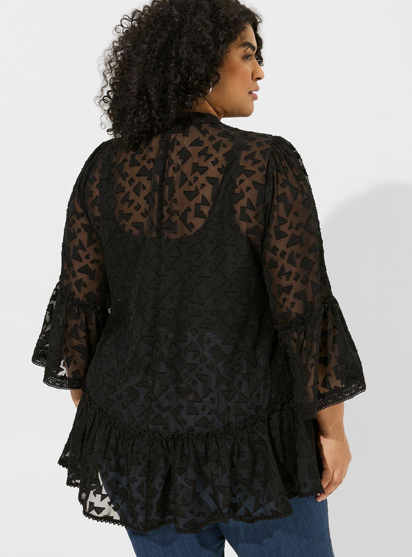 Flouncy Short Ruffle Kimono